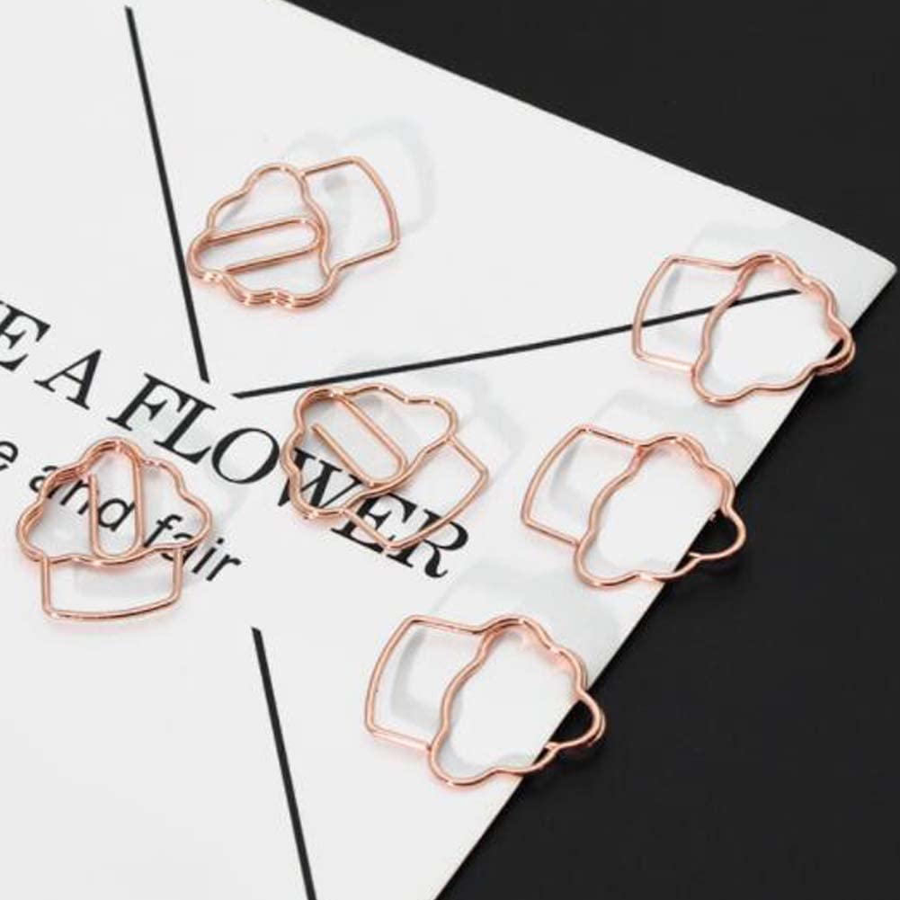 10 Pcs Cute Cupcake Shaped Metal Paper Clips - Colorful Bakery Theme Office Supplies, Bookmark Clips for Documents, Notes, Books - Perfect for School, Office, Gift Giving & Party Favors