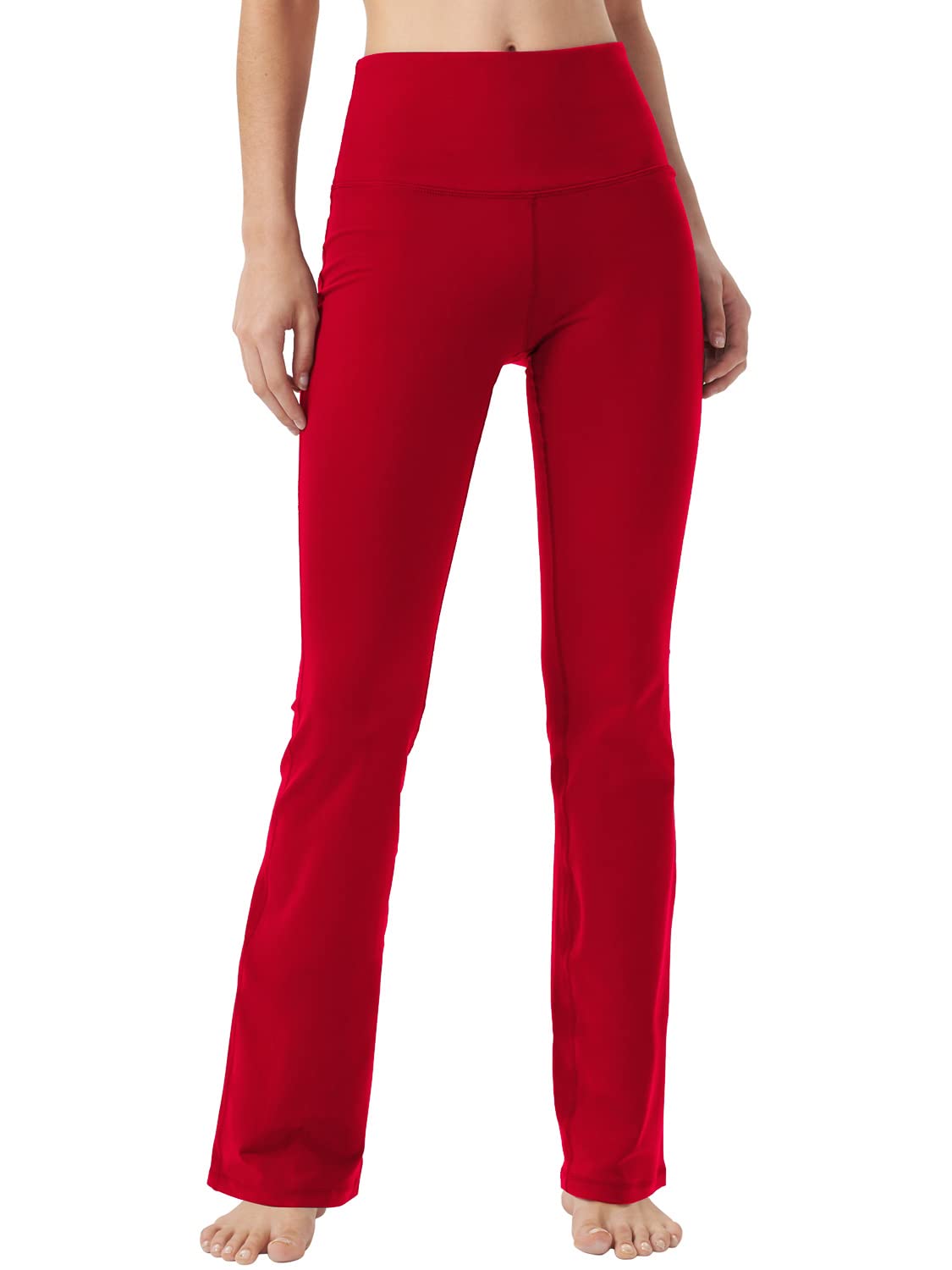 Women's Bootcut Yoga Pants with Hidden Pockets - High Waist Tummy Control Workout Pants & Dress Pants for Office, Travel & Casual Wear