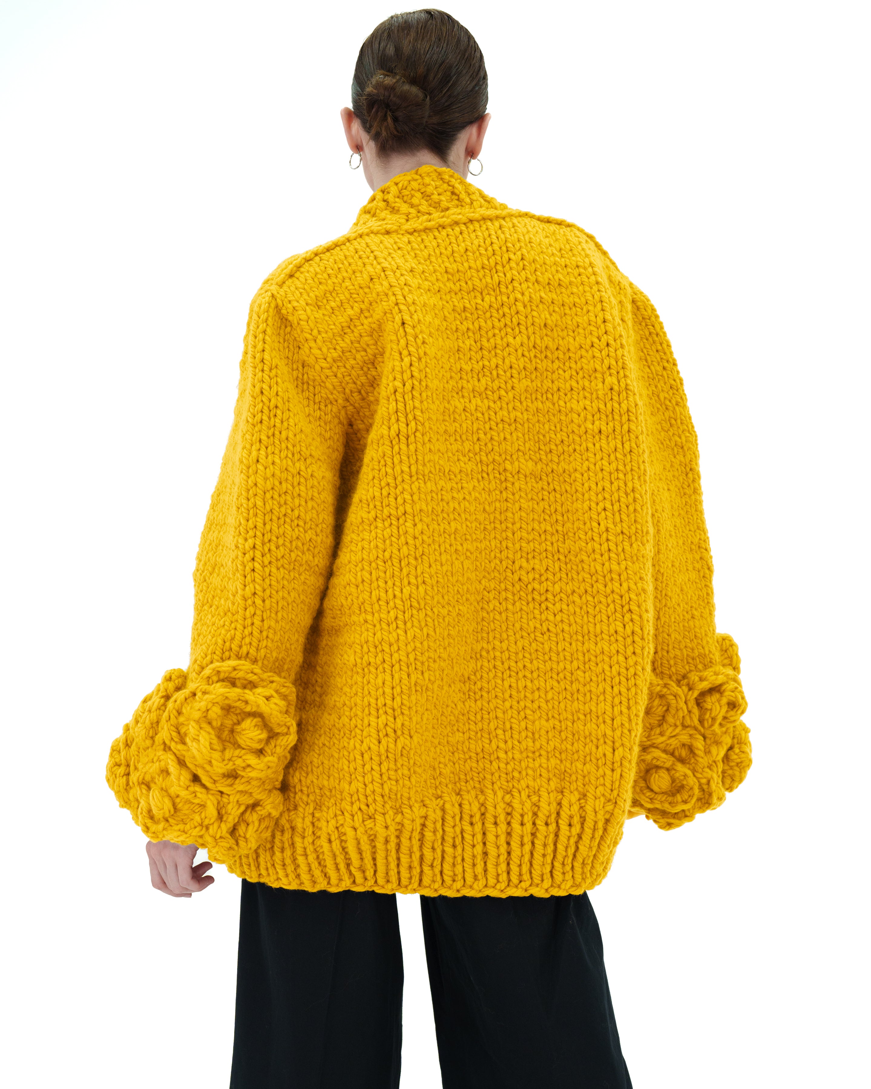 Floral Sleeves Cardigan for Women - Lightweight Open Front Knit Sweater with Floral Embroidery | Perfect for Spring Outfits, Office Wear & Casual Dates