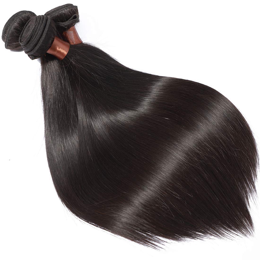 100% Unprocessed Peruvian Virgin Straight Hair Extensions - 3 Bundles Wefts (20