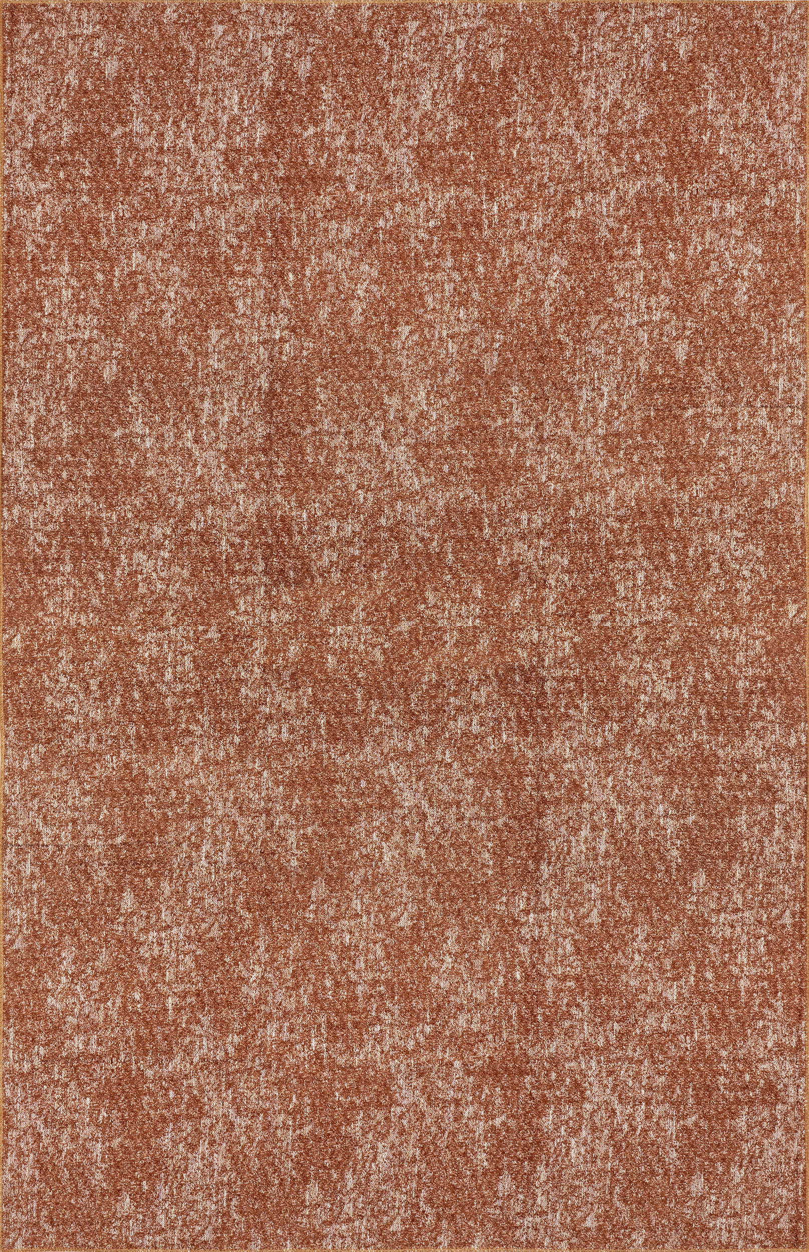 Carla Washable Hazy Solid Rug - Soft & Durable Burnt Orange Area Rug for Living Room, Bedroom, or Nursery | Easy to Clean & Stain Resistant