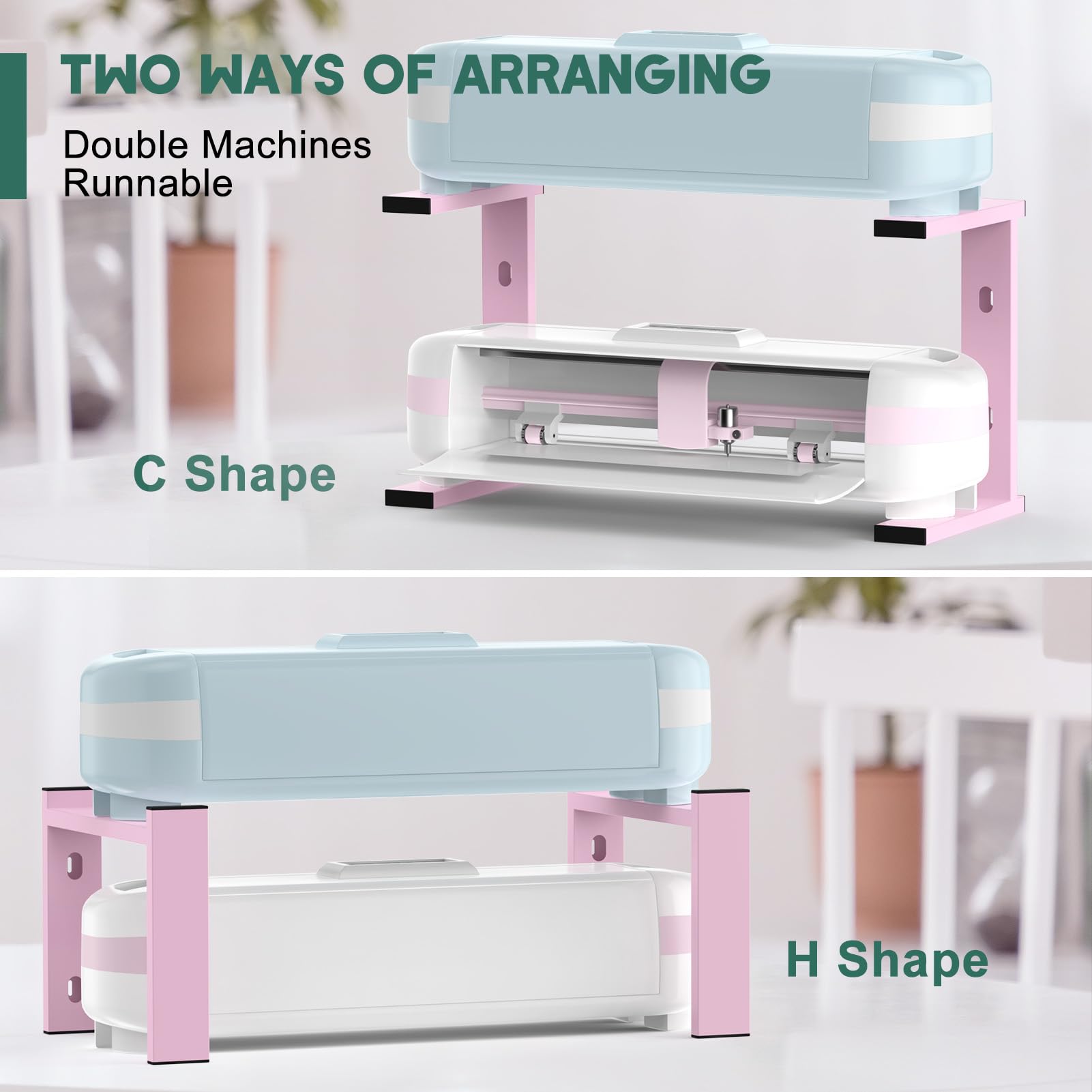 2-in-1 Stand Legs for Cricut Maker 3/Maker/Explore 3/Explore Air 2 - Dual Machine Operation & Craft Room Organizer - Perfect for Scrapbooking, Vinyl Cutting & DIY Craft Projects