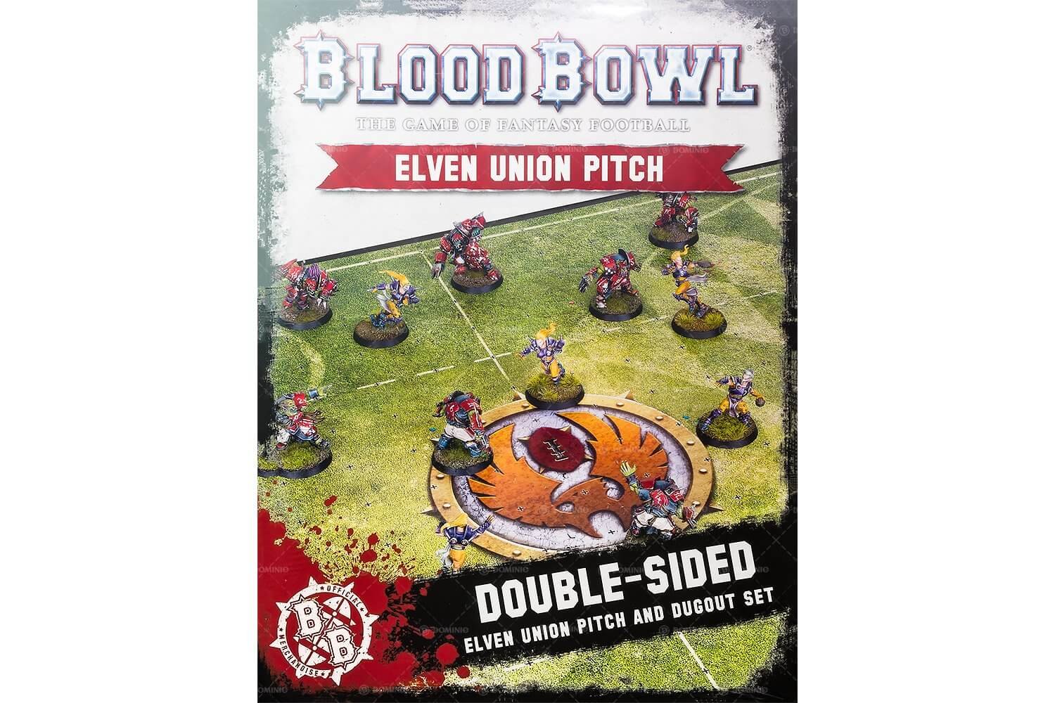 Games Workshop Blood Bowl Elf Pitch & Dugouts Board - Official Fantasy Football Game Accessory for Tabletop Sports & Strategy Gaming