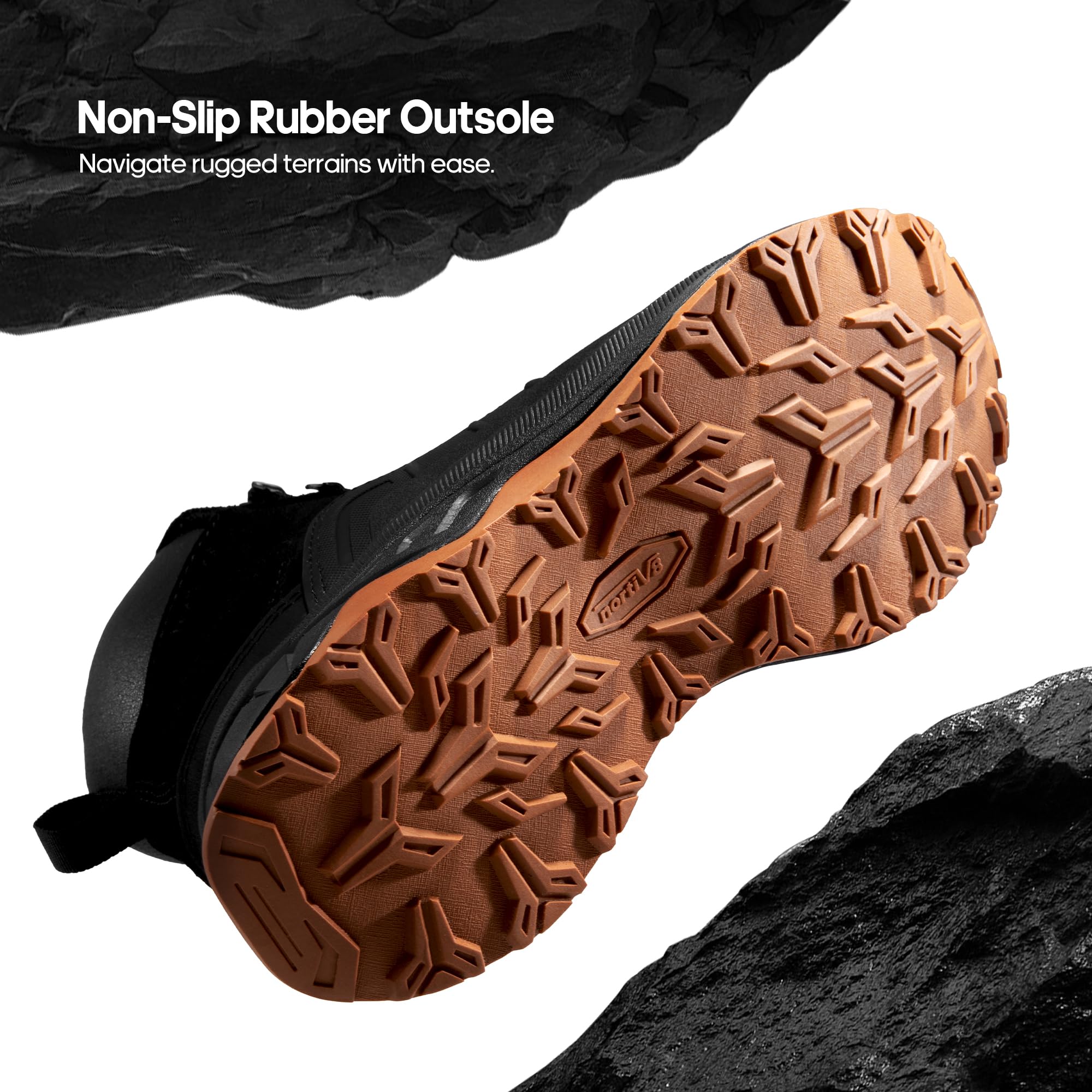 NORTIV 8 Women's Waterproof Hiking Boots - Lightweight Non-Slip Outdoor Trekking Shoes for Camping, Trail Walking & Mountain Climbing | Perfect for Hiking Adventures & Outdoor Exploration