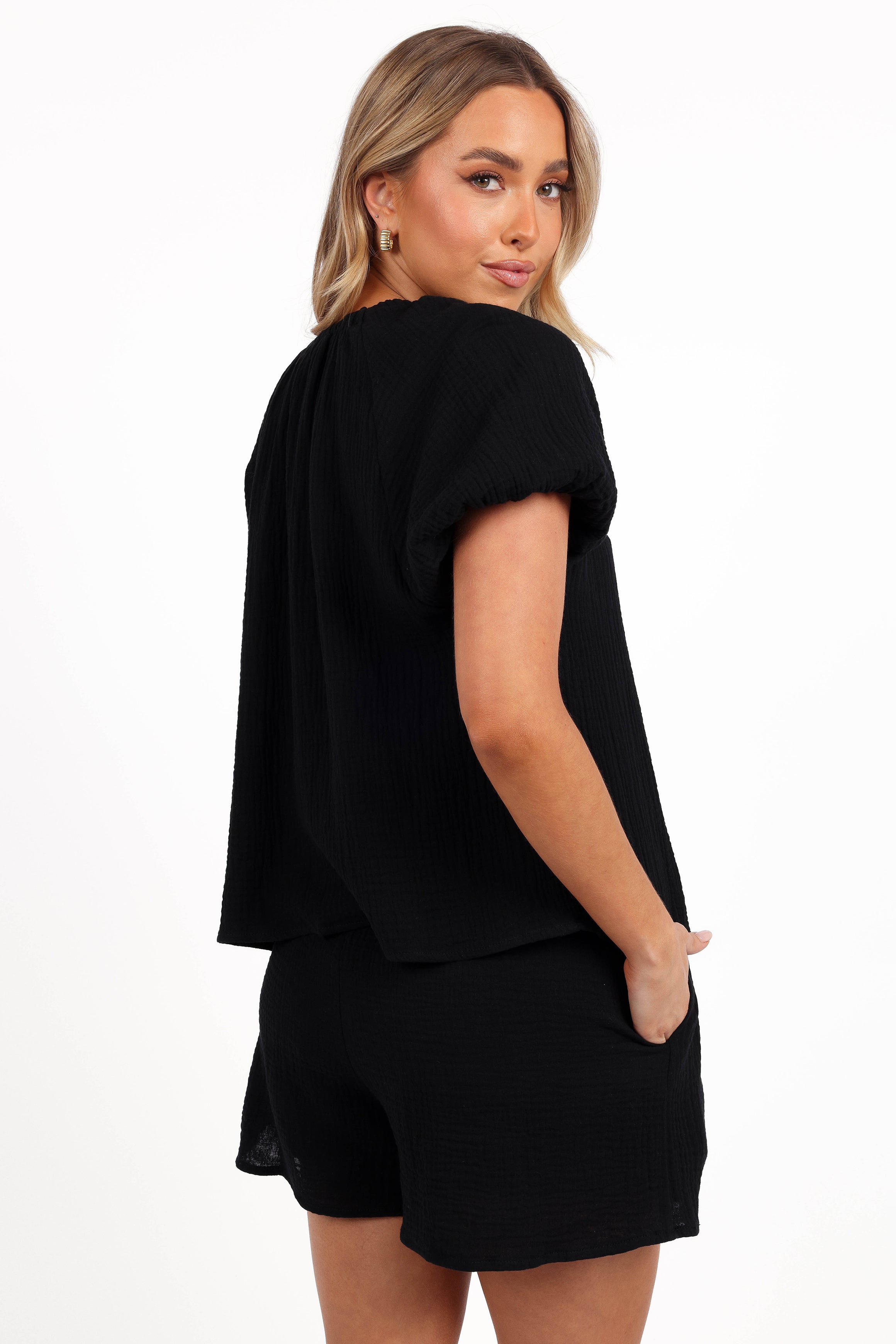 Bonnie Women's Short Sleeve Casual T-Shirt - Black | Comfortable & Stylish Top for Everyday Wear, Work, and Outings