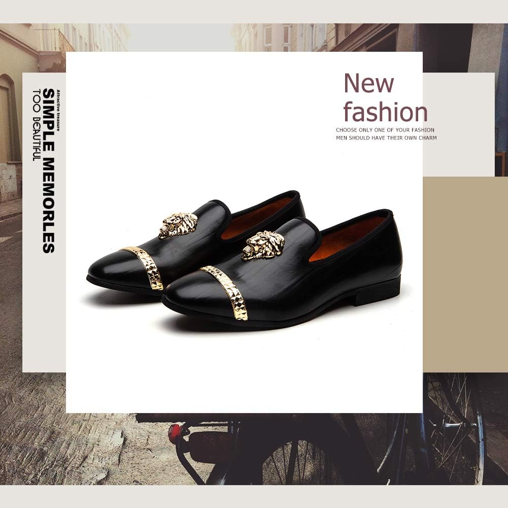 Luxury Meijiana Men's Loafers - Premium Wedding Dress Shoes for Groom, Formal Party & Business Occasions - Comfortable Leather Slip-On Dress Shoes for Men