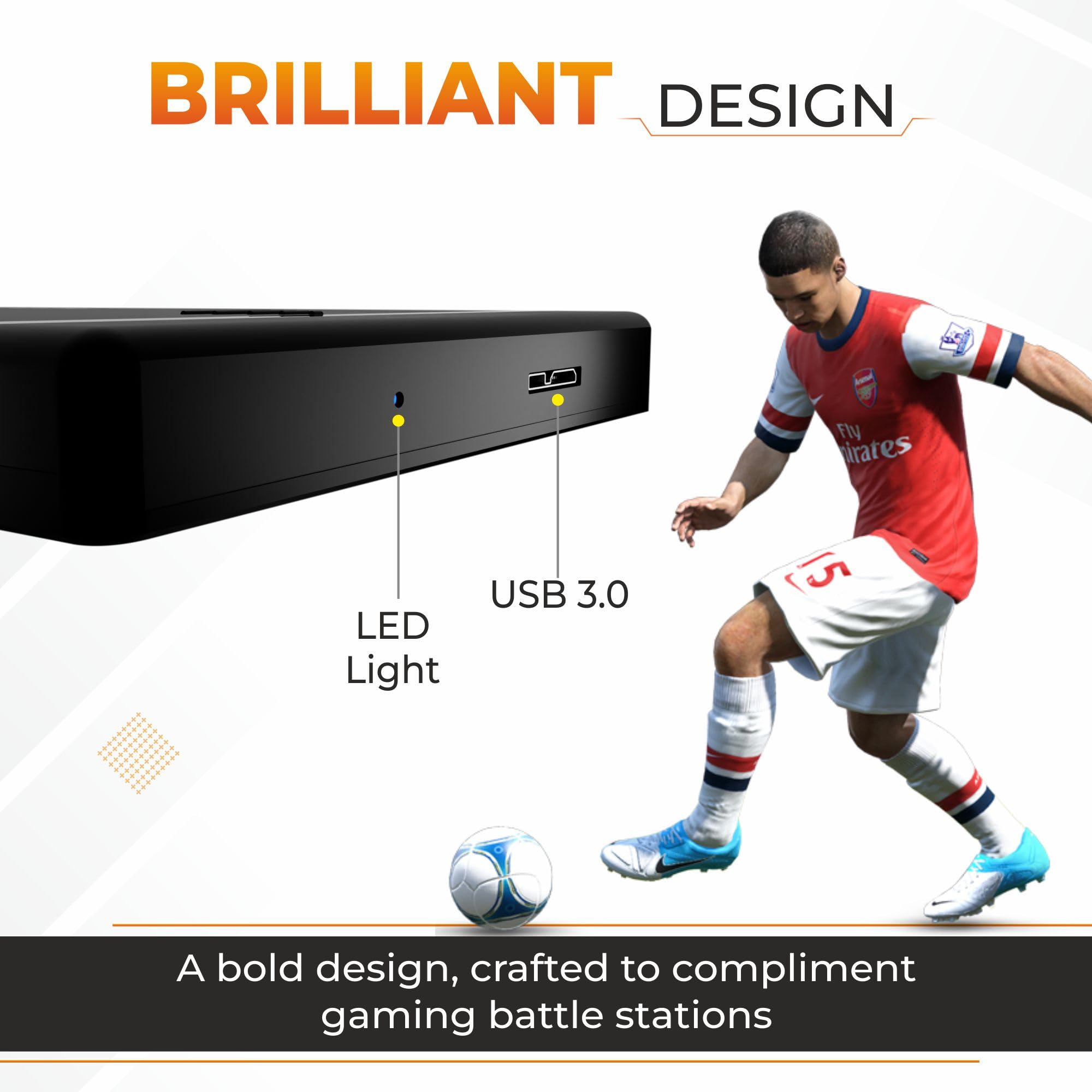 SUHSAI 1TB Portable External Hard Drive USB 3.0 - High-Speed HDD Storage for PC, Mac, Laptop, PS4, PS5 - Backup & Expand Data for Gaming, Photos, Videos, Work & Travel