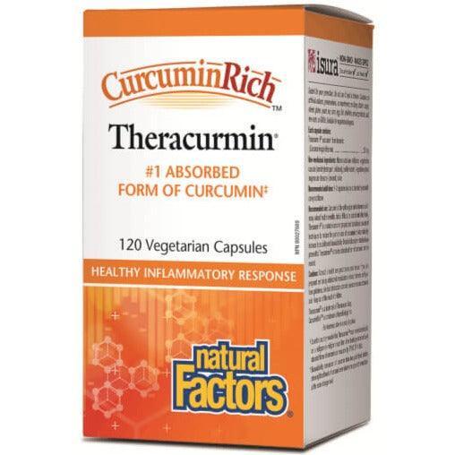 Natural Factors Theracurmin 30mg 120 Veggie Capsules - Premium Turmeric Curcumin Supplement for Joint & Muscle Support - Supports Healthy Inflammation Response & Antioxidant Protection - Ideal for Active Lifestyles & Daily Wellness