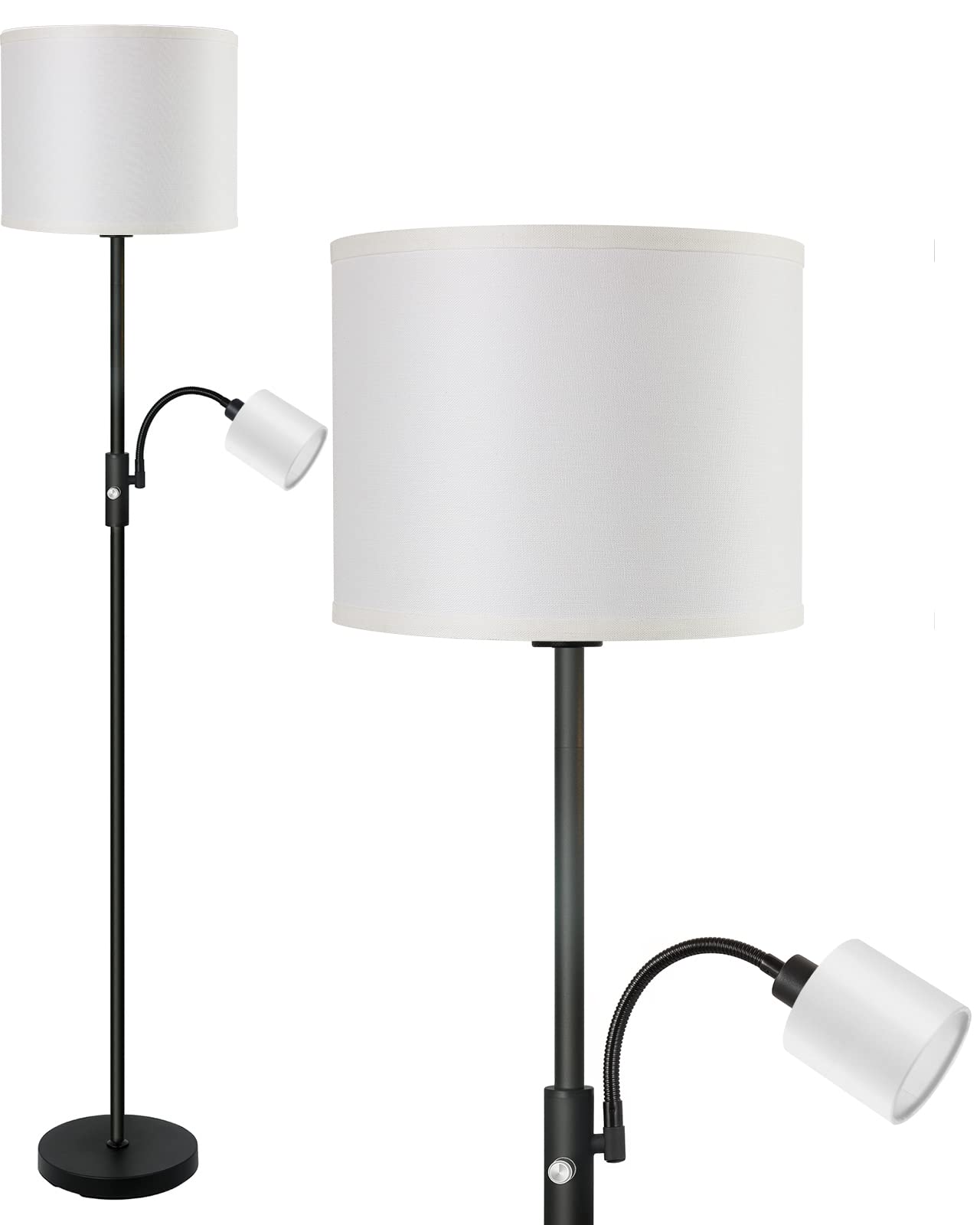 12W LED Floor Lamp with 4W Reading Light - 69