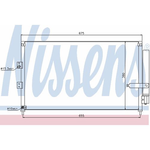 Nissens 940197 Air Conditioning Condenser with Receiver Drier Assembly - Compatible with Multiple Car Models - Perfect for AC System Repair & Replacement