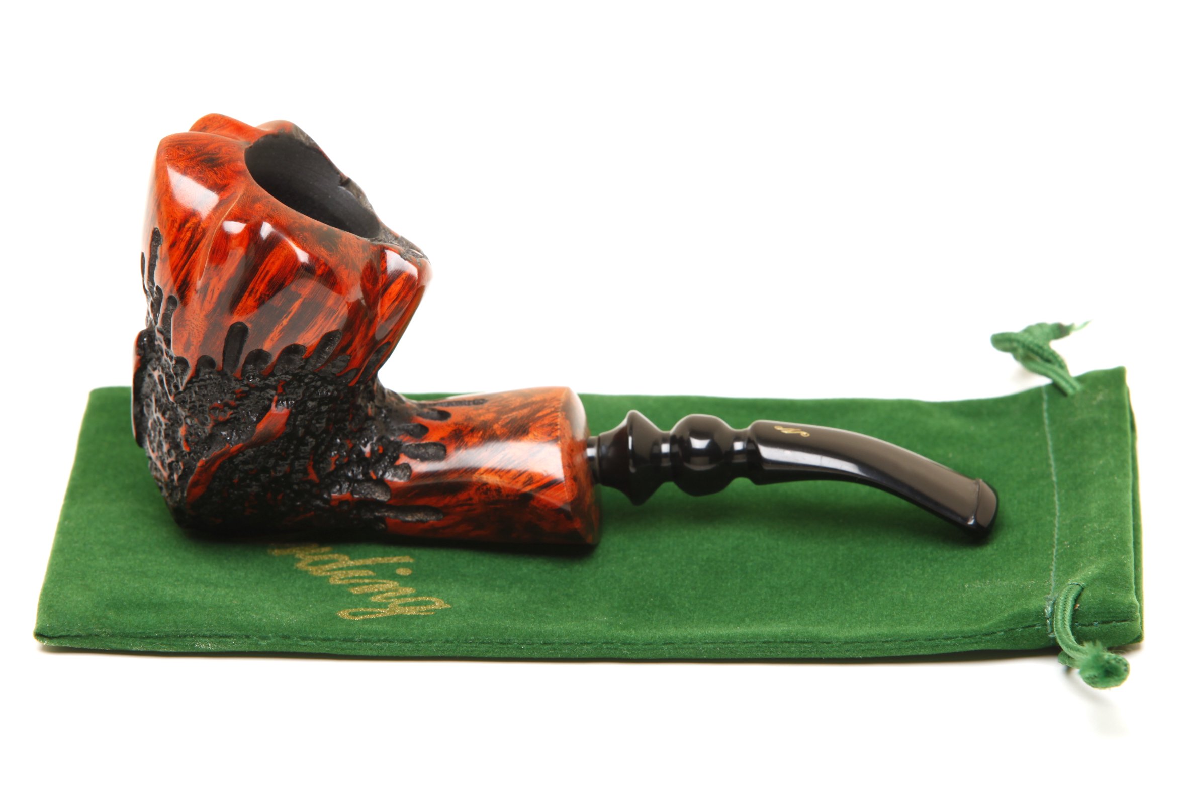 Premium Nording Moss F-11-5-13-1 Handcrafted Briar Tobacco Pipe for Men - Smooth Smoking Experience for Relaxation & Social Gatherings