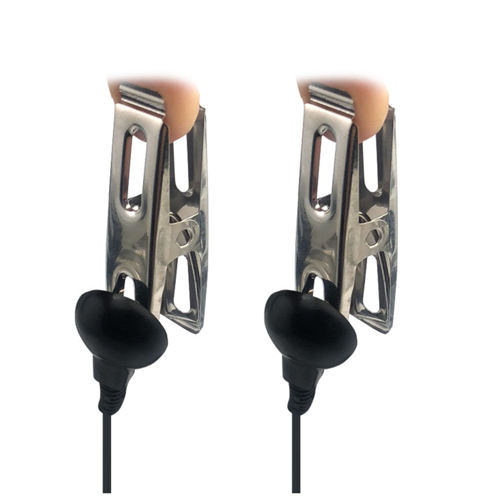 Electric Nipple Clamps - Adjustable Shock Intensity, Non-Piercing Nipple Jewelry for Women & Couples Play - BDSM Sensation Toys for Bedroom Fun & Spicy Intimacy