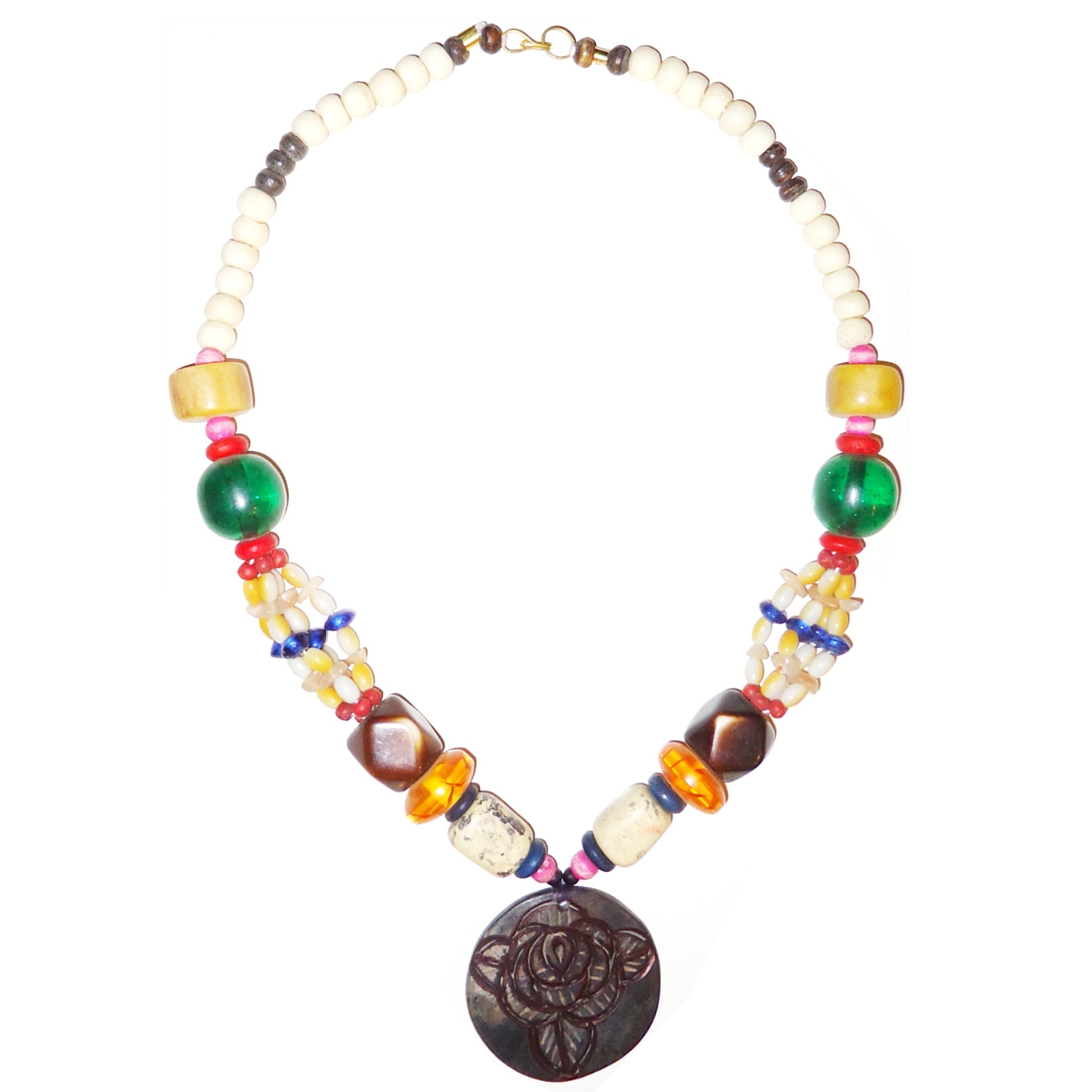 Elegant Multi Bead Necklace with Floral Pendant for Women - Boho Chic Jewelry Gift for Birthday, Anniversary & Special Occasions