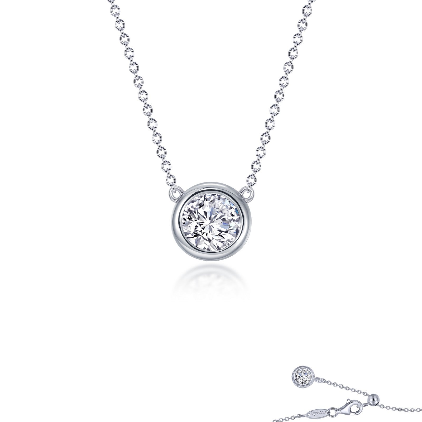 1.1 CTW Bezel Set Solitaire Diamond Necklace for Women - Elegant Minimalist Jewelry for Everyday Wear & Special Occasions