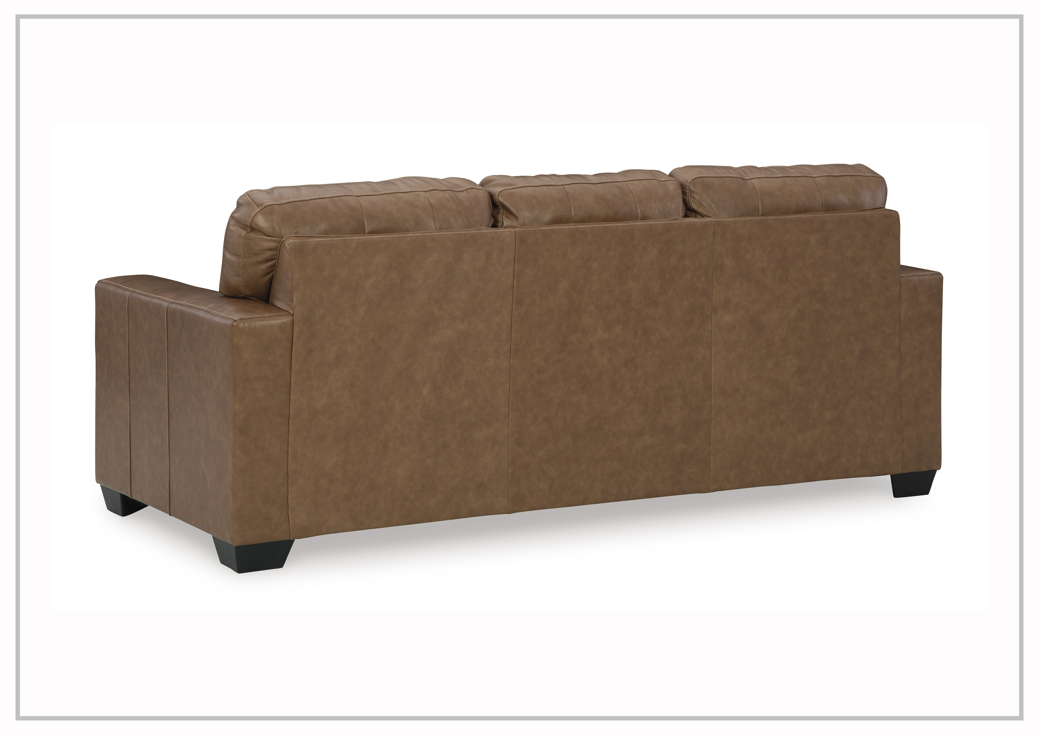 Gio Italia Bella 3-Seater Genuine Leather Sofa in Caramel Brown - Luxury Living Room Furniture for Modern Home & Office Decor