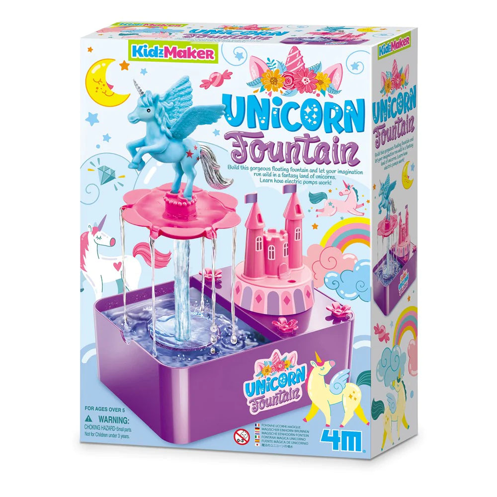 4M KidzMaker Unicorn Fountain Science Kit - DIY STEM Toys for Kids Ages 5+, Build Your Own Magical Unicorn Water Fountain - Perfect for Birthday Gifts & Creative Play