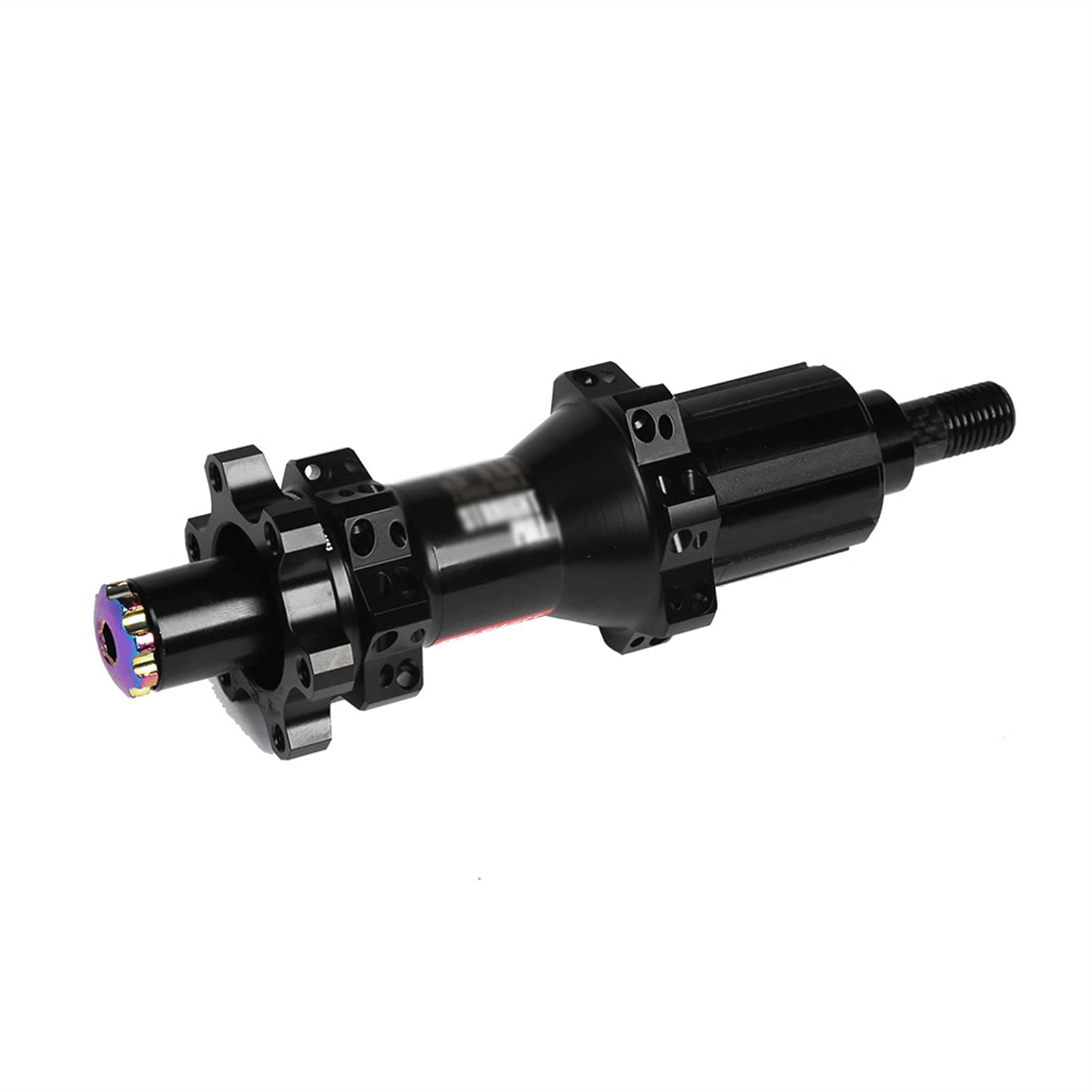 Premium Aluminum Alloy Bicycle Front Wheel Hub - 12mm Shaft Carbon Fiber Road Bike Quick Release Thru Axle Skewer - Lightweight, Durable & Wear-Resistant (Black) - Perfect for Road Racing, Commuting & Performance Cycling