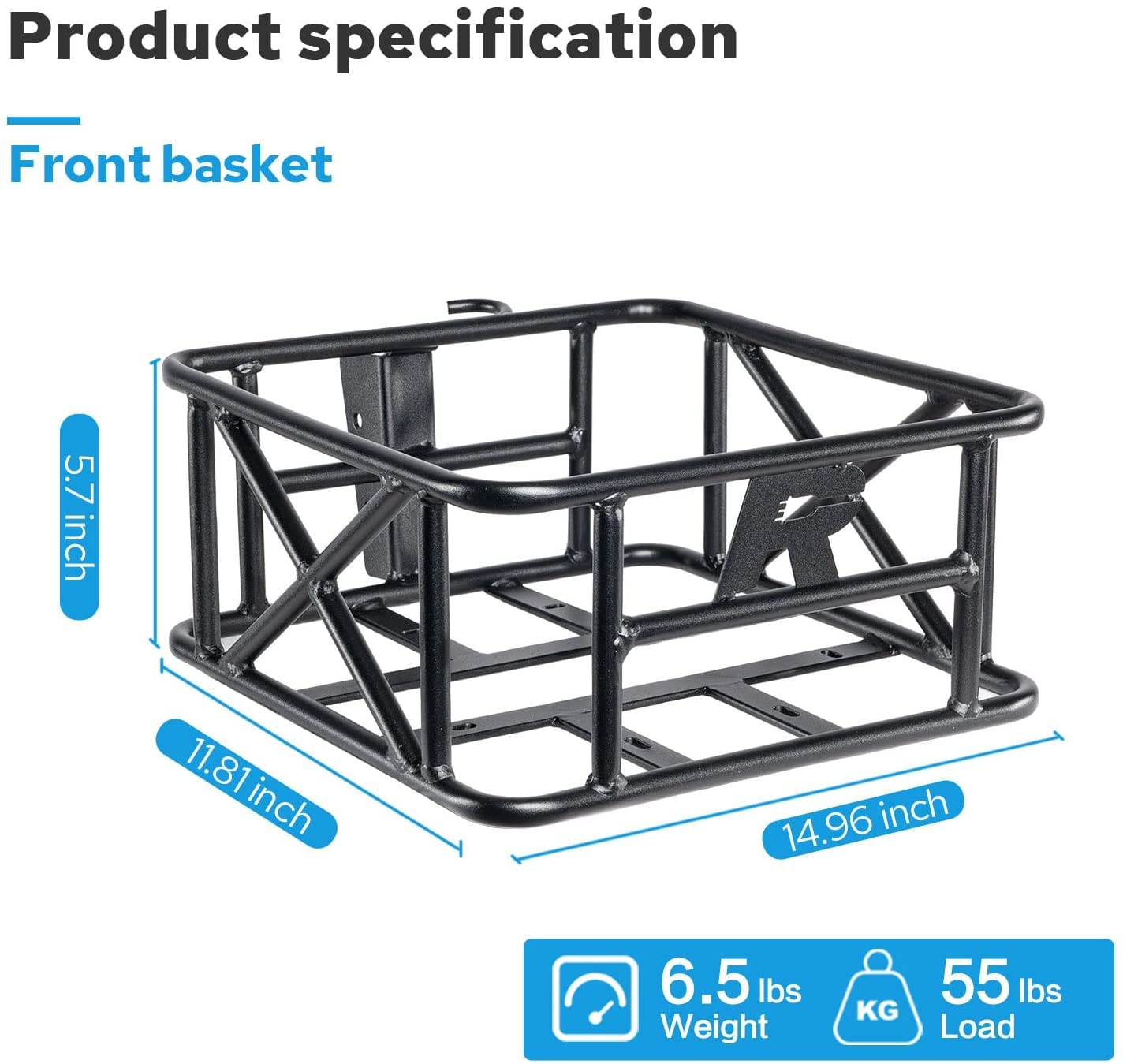 Rust-Proof Rattan Electric Bike Rear Basket - Compatible with Rattan LM/LF Ebike Models - Durable Bicycle Accessory for Women - Perfect for Grocery Shopping & Daily Commuting