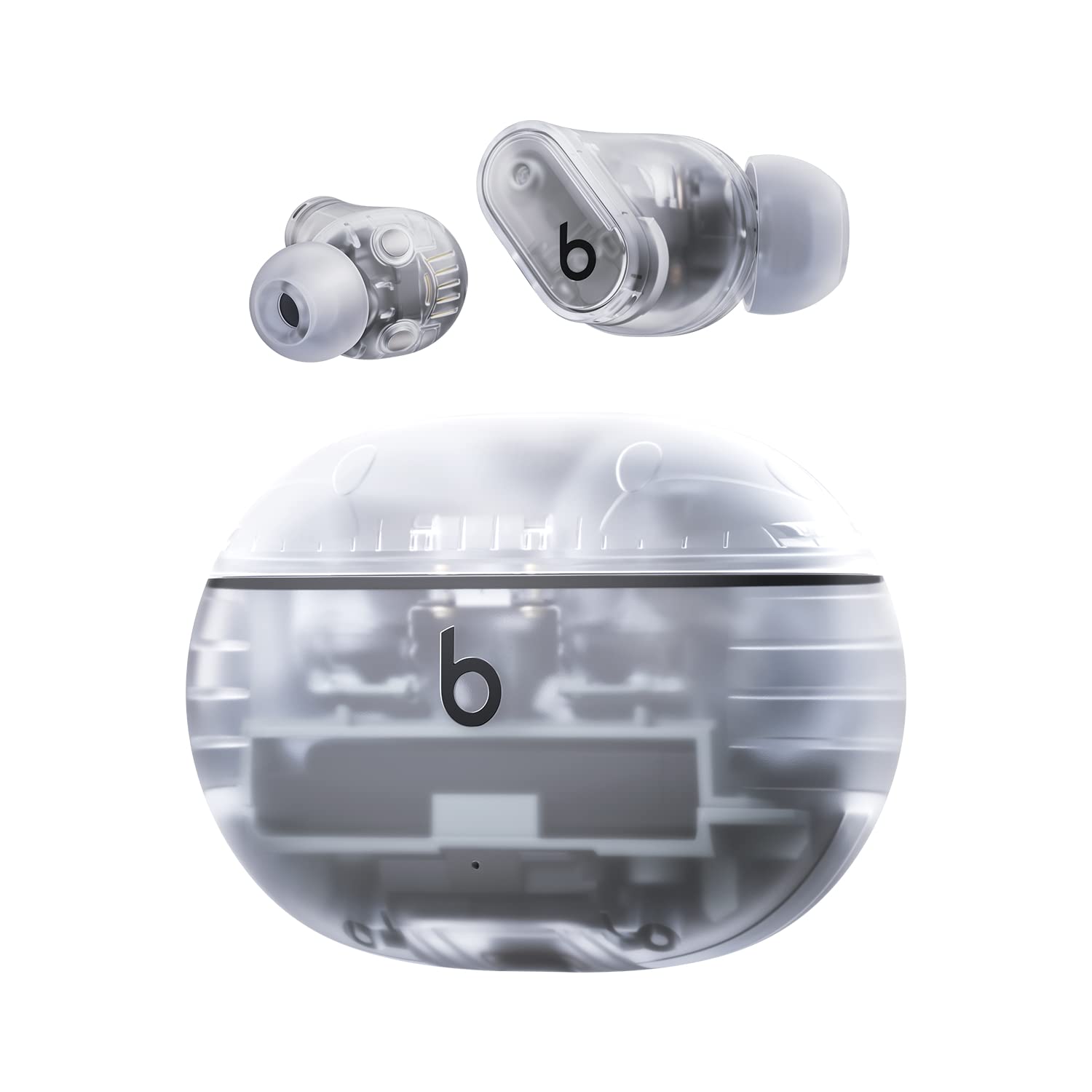 Beats Studio Buds+ True Wireless Noise Cancelling Earbuds - Transparent (Renewed Premium) | Bluetooth Earbuds for Workout, Travel & Commuting