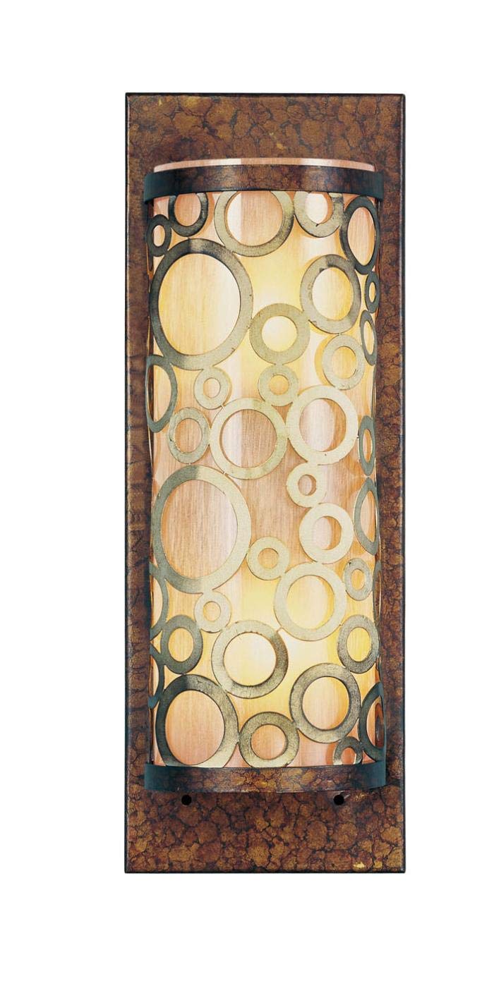Elegant Bronze Wall Sconces with Gold Accents - 2-Light Candelabra Fixture (5