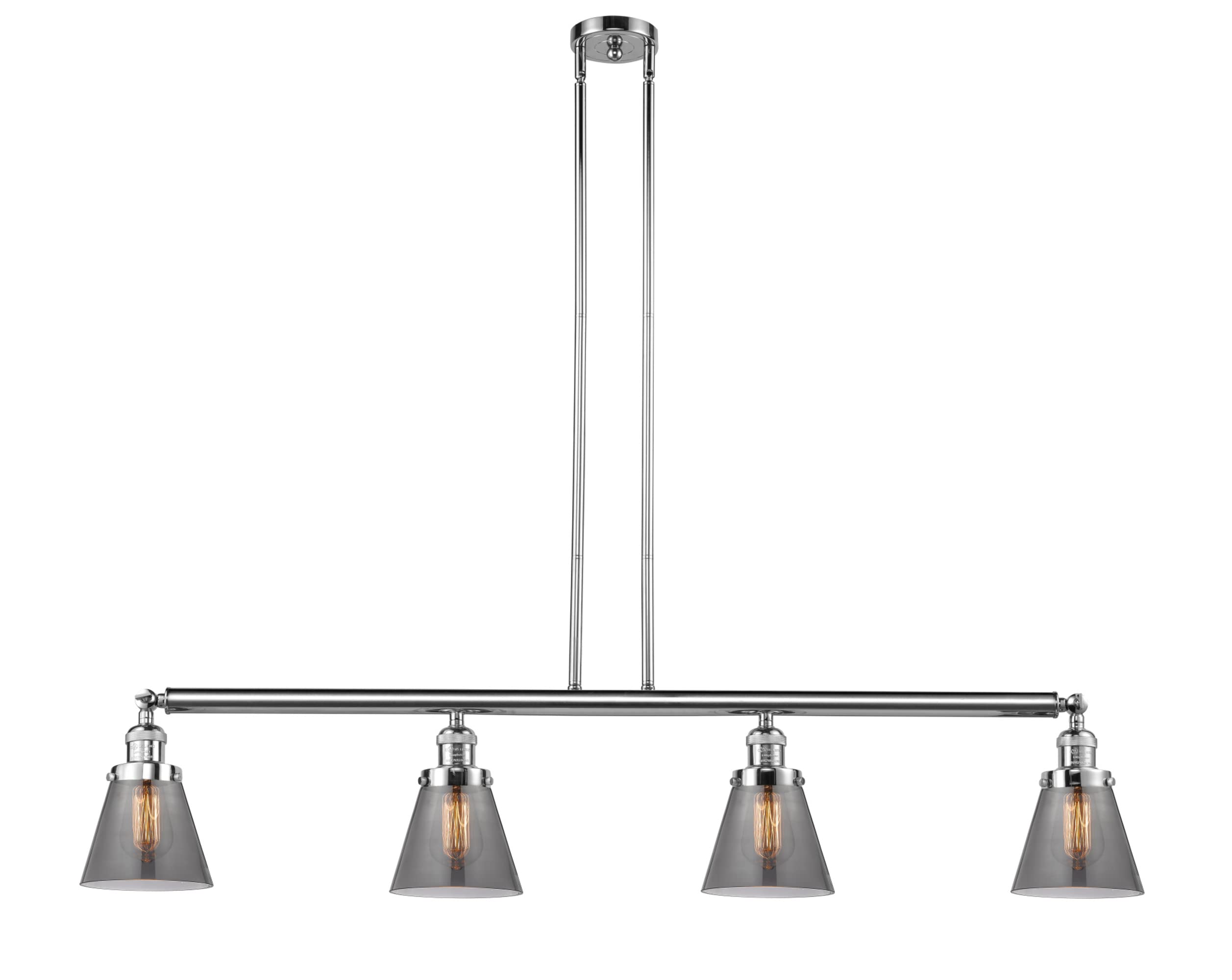 214-PC-G63 Small Cone 3-Light Island Pendant Light in Polished Chrome - Perfect for Kitchen Islands, Dining Rooms, and Modern Home Decor