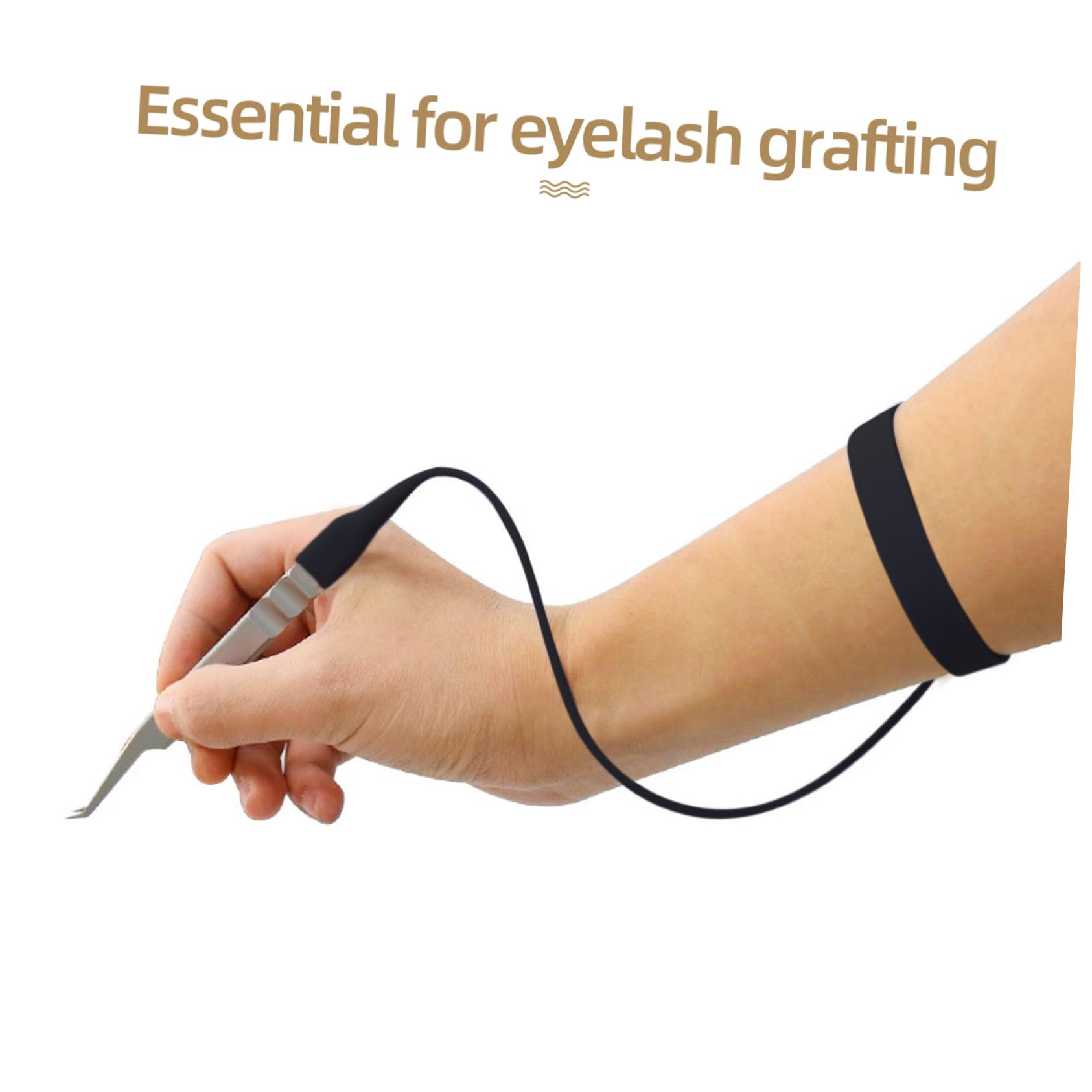 Baluue Eyelash Extension Tweezers Holder - Black Silicone Wristband for Lash Technicians | Convenient Eyelash Tweezer Bracelet for Professional & Home Use | Perfect for Salon, Spa, and DIY Lash Applications