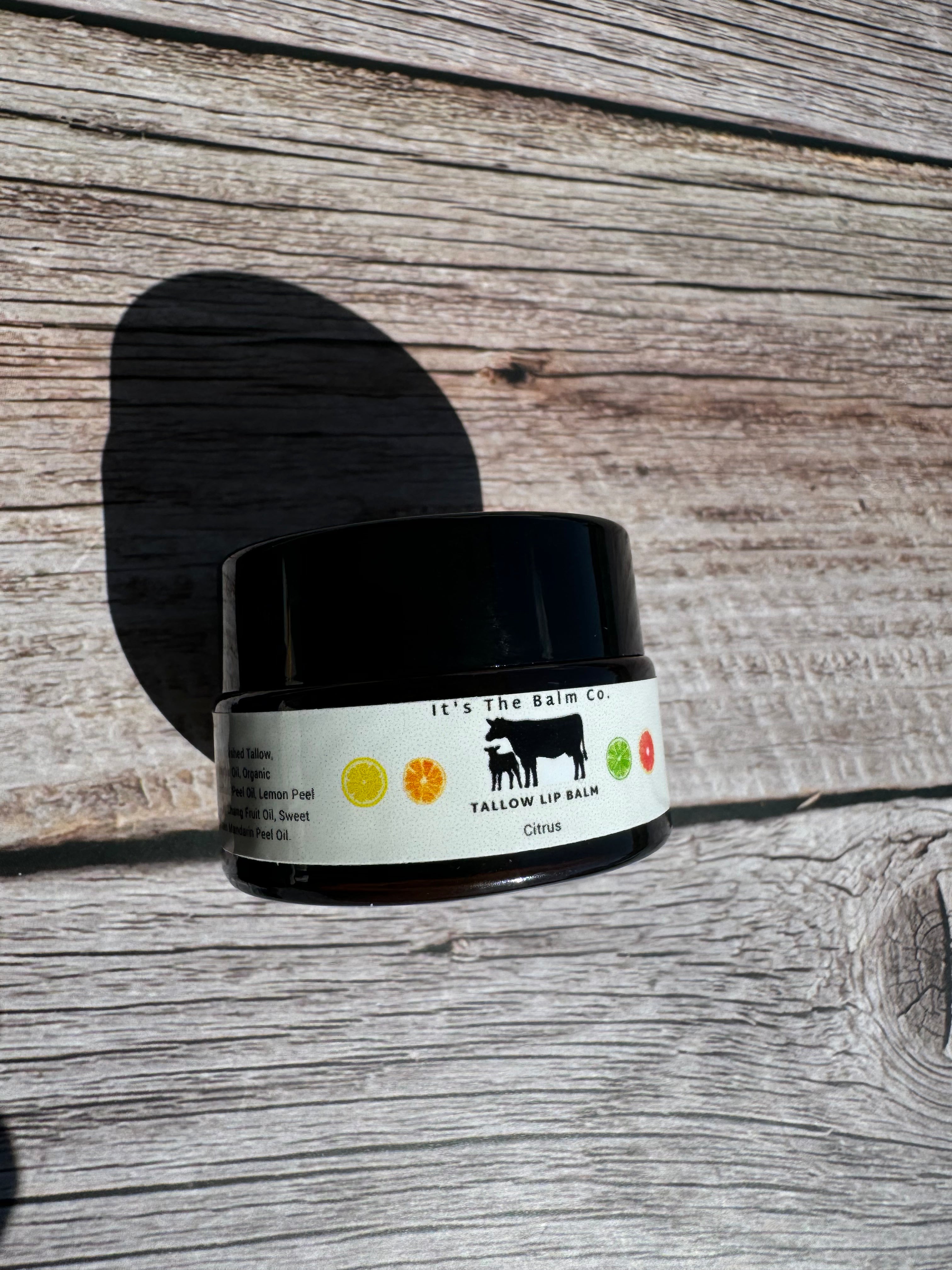 1/2 oz Tallow Lip Balm with Citrus - Natural Moisturizing Lip Care for Dry, Chapped Lips - Perfect for Outdoor Activities, Hiking, and Winter Protection
