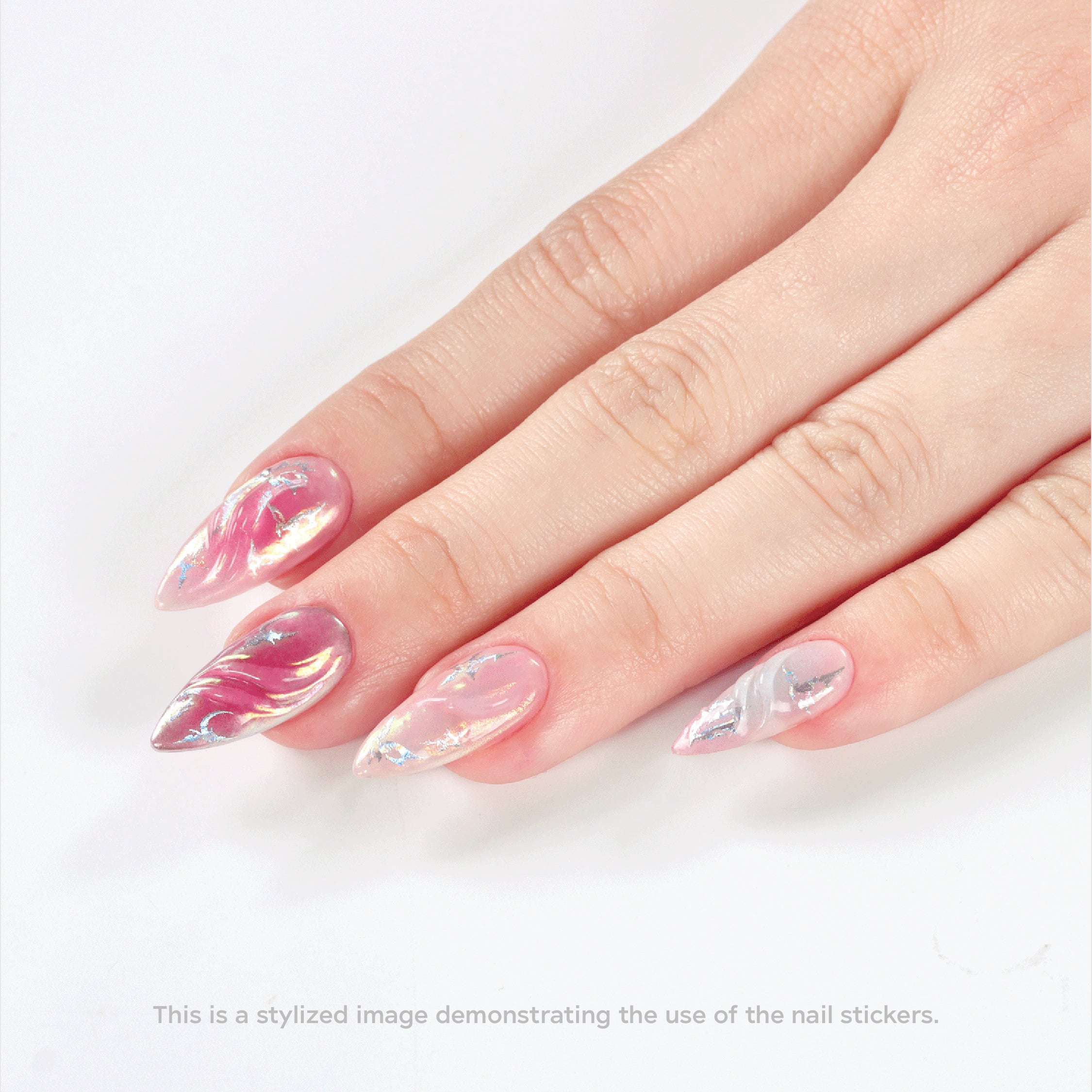 Aespa 'Armageddon: The Mystery Circle' Nail Point Sticker Set - Kpop Merchandise for Nail Art, Scrapbooking & DIY Crafts - Perfect for Fans, Collectors and Gift Giving