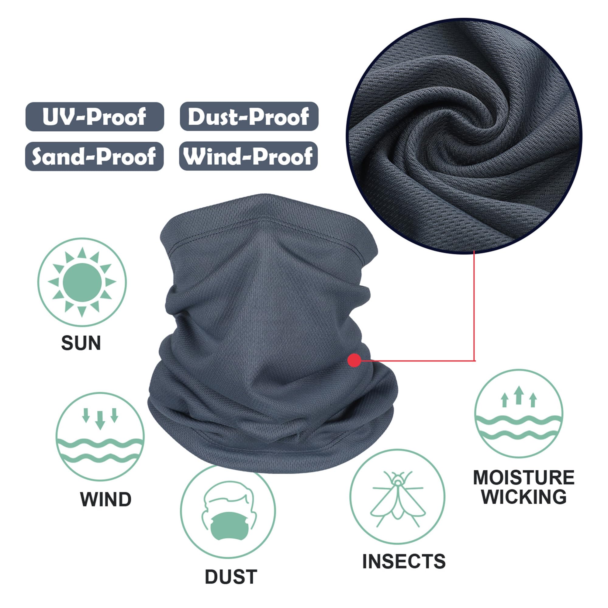 Breathable Summer Balaclava for Men - UV Protection Face Cover Scarf & Neck Gaiter for Cycling, Running, Hiking | Lightweight Sun Protection for Outdoor Sports & Daily Use