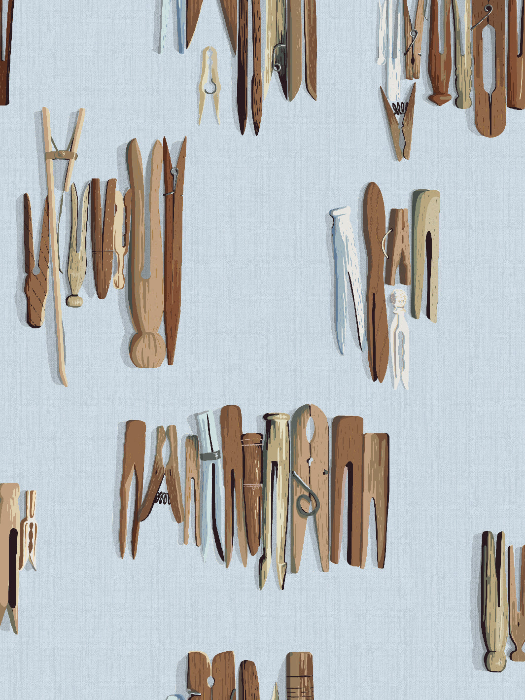 Sarah Jessica Parker 'Laundry Line' Silver Wallpaper - Elegant Peel & Stick Wallpaper for Bedroom, Living Room, and Nursery Decor