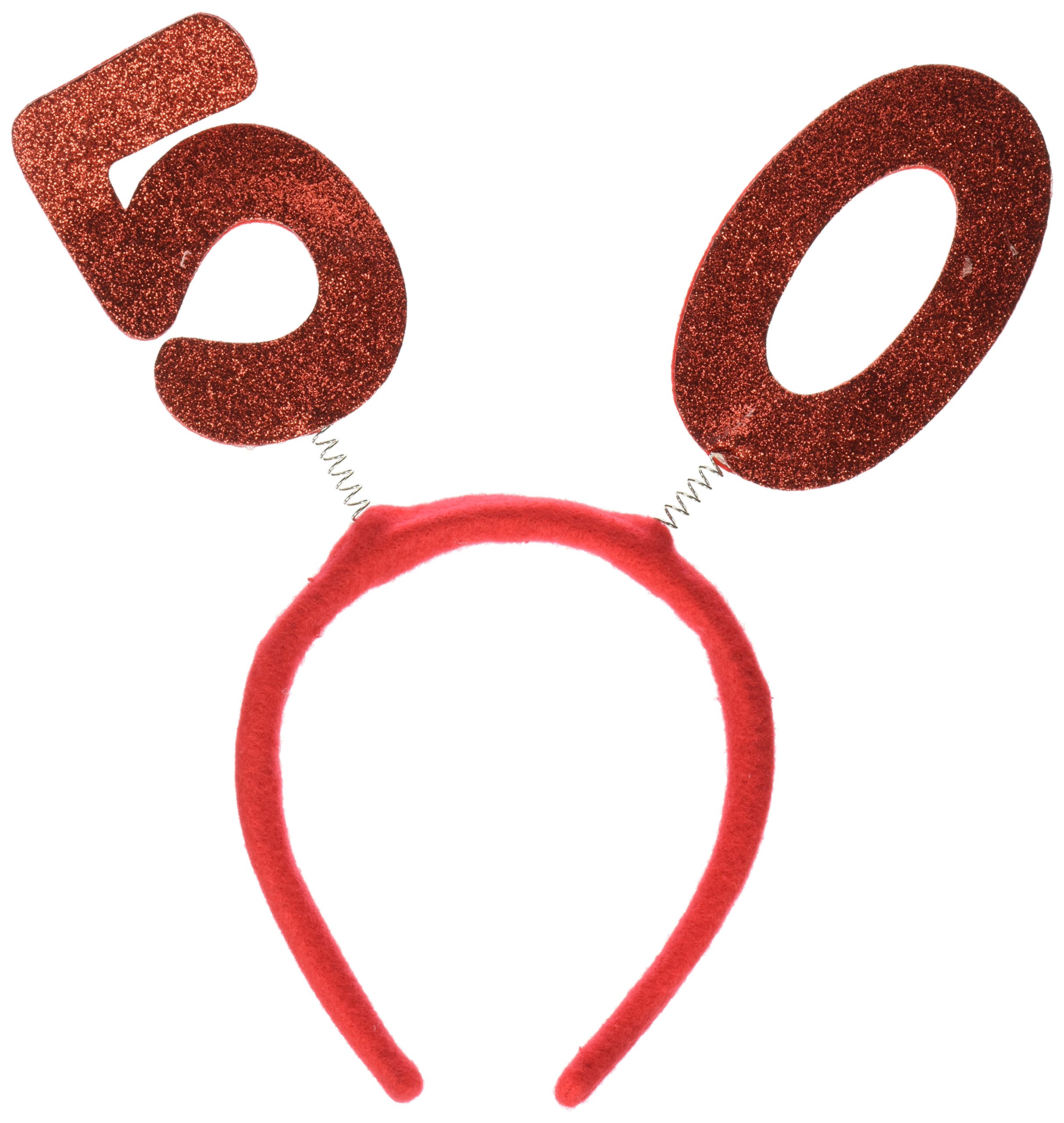 Beistle 50 Inch Red Glitter Party Balloons - Premium Quality Foil Balloons for Birthday Parties, Baby Showers, Graduations & Special Events