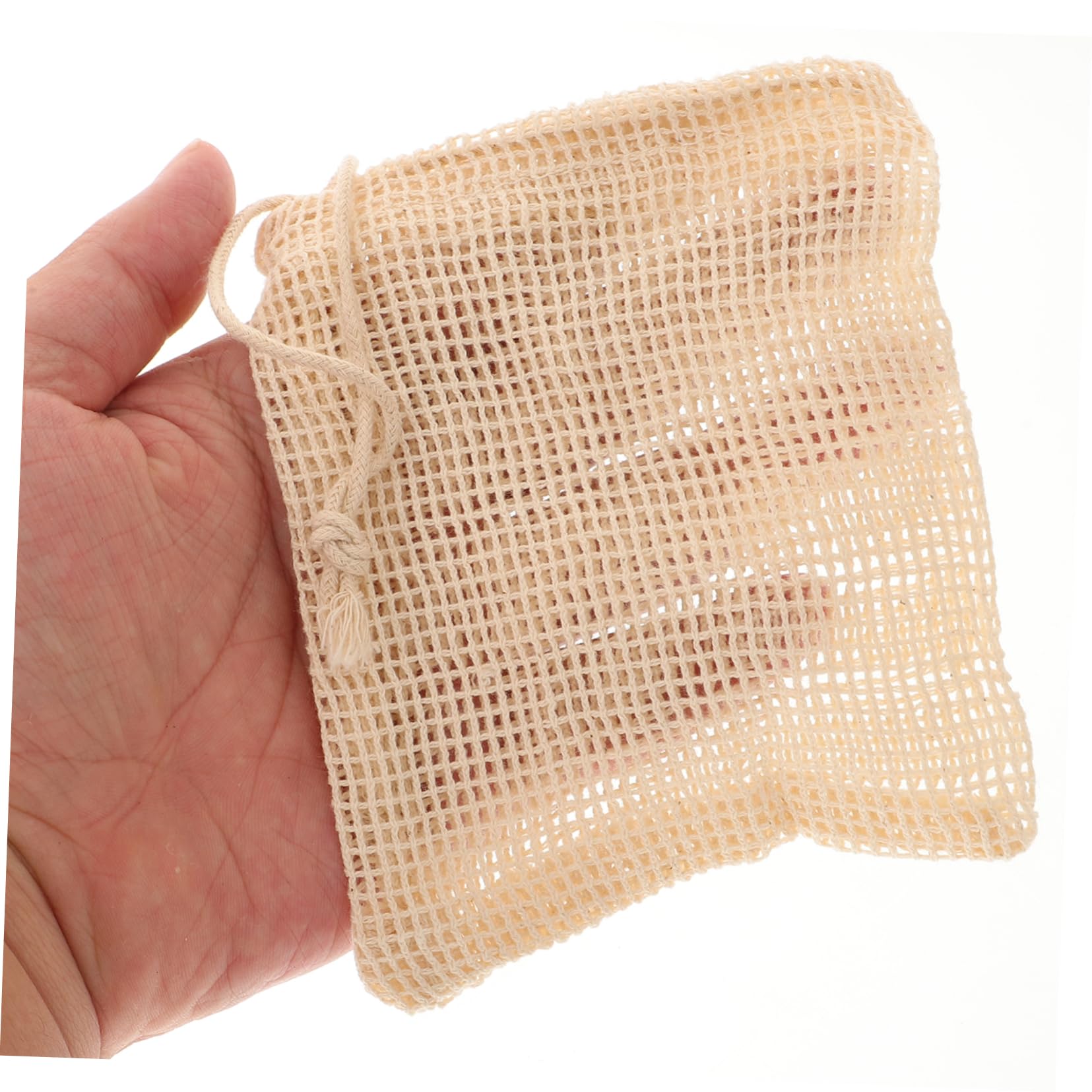 6-Pack Beige Soap Drying Pouches | Quick-Dry Soap Bags with Hook Mount | Foam Saver for Bathroom, Kitchen & Travel | Wall-Mountable & Easy Closure