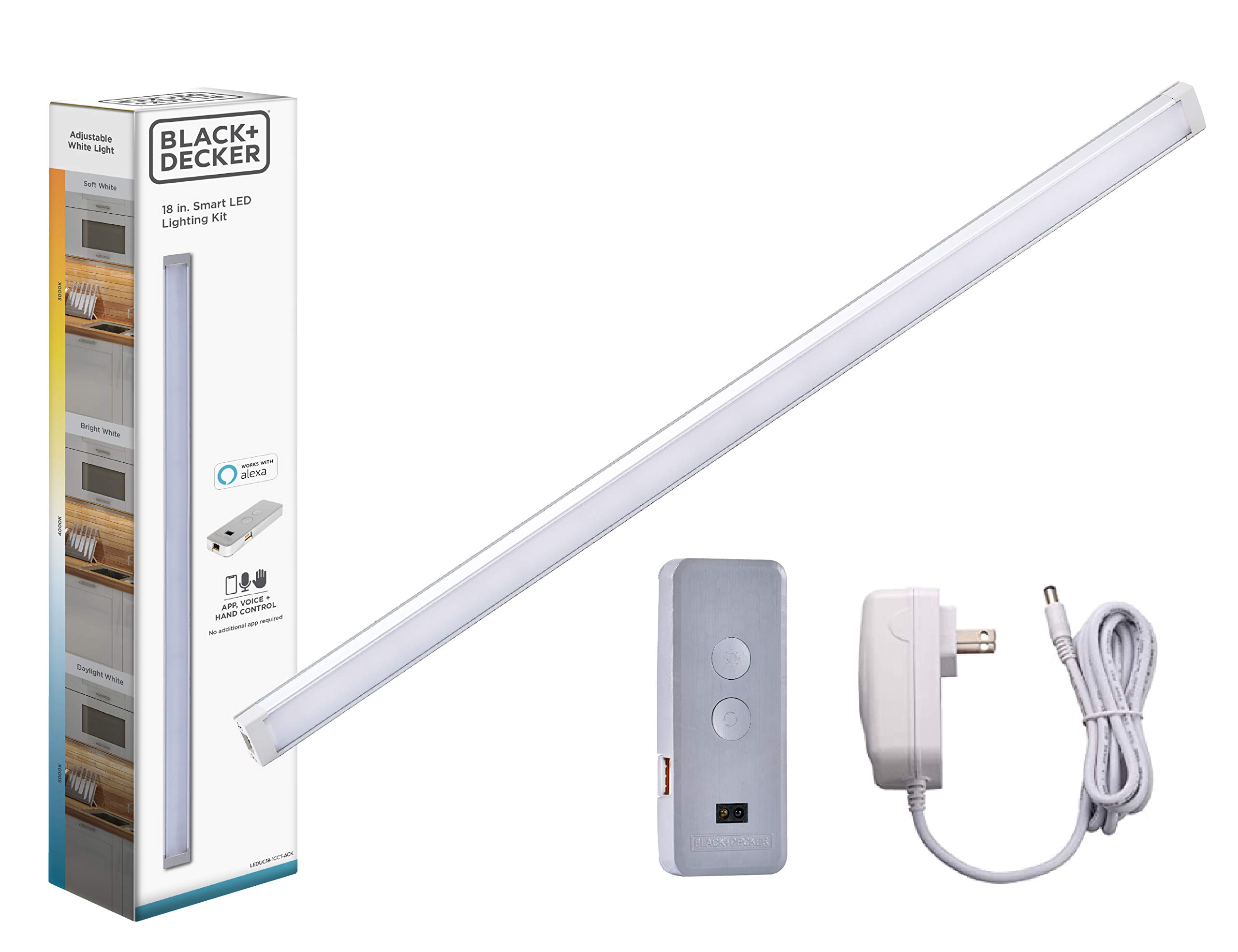 BLACK+DECKER Alexa-Compatible Smart Under Cabinet LED Lighting Kit - 18