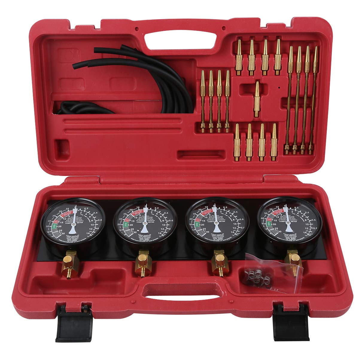 TCT-MOTORPARTS Fuel Vacuum Carburetor Synchronizer Tool - Carb Sync Gauge Kit for Honda CB, Suzuki GS, Kawasaki KZ, Yamaha XS 550 650 750 Motorcycles - Perfect for Carburetor Tuning & Engine Performance Optimization
