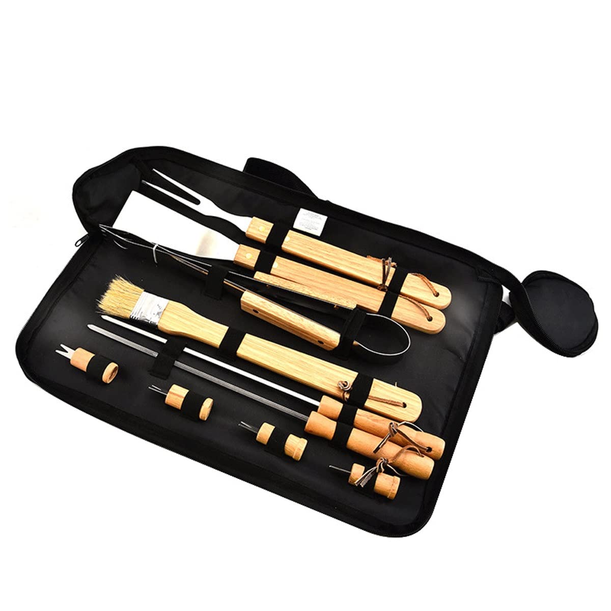 10-Piece Stainless Steel BBQ Grill Tools Set - Heavy Duty Grilling Utensils for Men & Women - Perfect for Camping, Backyard Barbecues, Tailgating & Outdoor Cooking