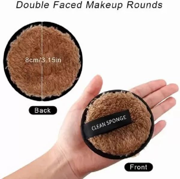 Organic Cotton Pads for Gentle & Chemical-Free Eye Makeup Removal - Hypoallergenic, Reusable & Eco-Friendly - Ideal for Sensitive Skin & Travel Beauty Routine