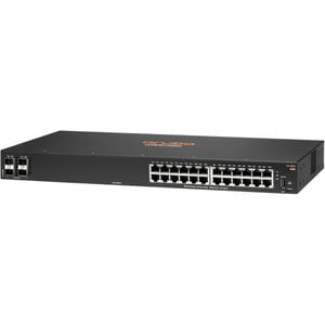 Aruba 6100 24-Port Gigabit Ethernet Switch with 4 SFP+ Slots | 10GBase-X | Layer 3 Support | Rack/Wall Mountable | Ideal for Small Business Networks & Data Centers