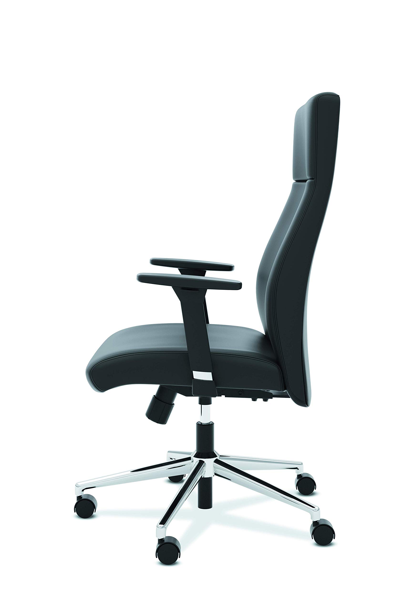 HON basyx Executive Leather Chair - High-Back Ergonomic Office Chair for Computer Desk, Black (HVL108) - Perfect for Home Office, Gaming & Professional Workspaces