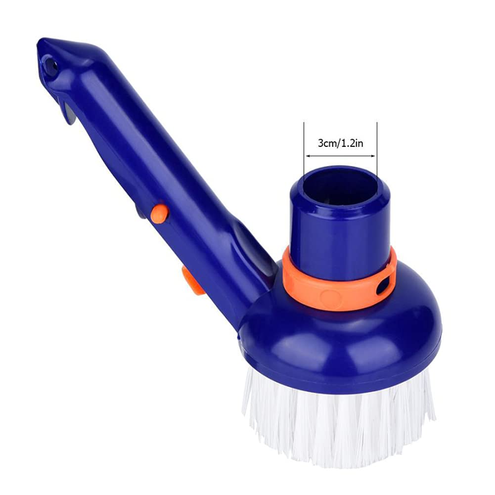 Premium Nylon Bristle Corner Vacuum Brush for Pools & Spas – Heavy Duty Swimming Pool Corner Cleaning Brush for Above Ground & Inground Pools, Hot Tubs – Ideal for Stairs, Tight Spaces & Hard-to-Reach Areas