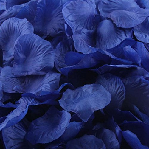 1000pcs Blue Silk Rose Petals - Artificial Flower Decor for Weddings, Parties & Home Decor | Durable Hydrangea Floral Arrangement Supplies | Perfect for Table Scatters, Aisle Decor, Photo Backdrops & DIY Crafts