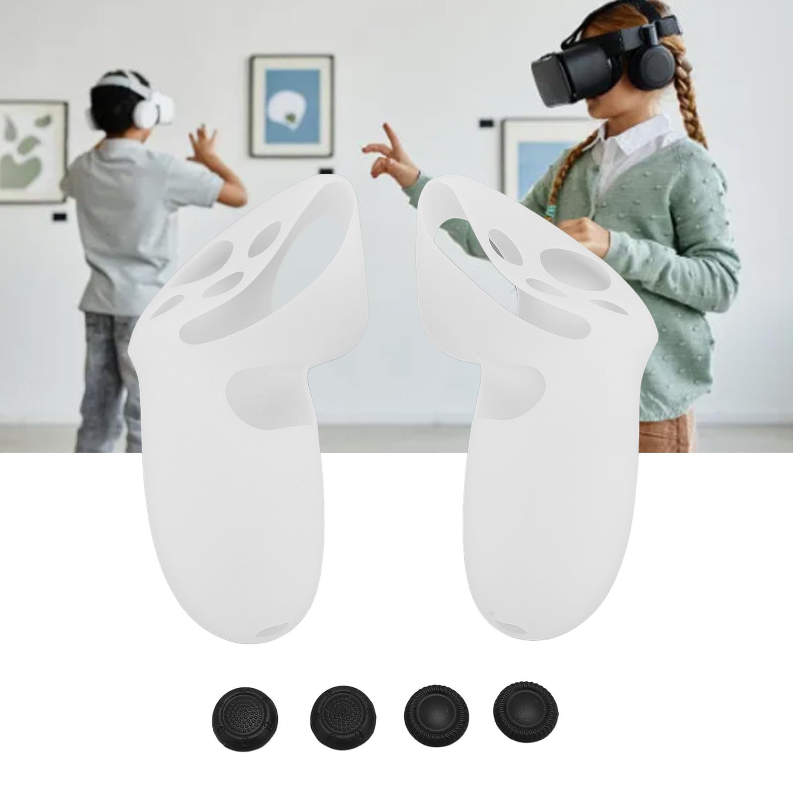 Meta Quest 3 VR Controller Grips - Silicone Protective Cover with Joystick Guard for Enhanced Gaming Comfort | Perfect for Beat Saber, Superhot & VR Fitness Workouts