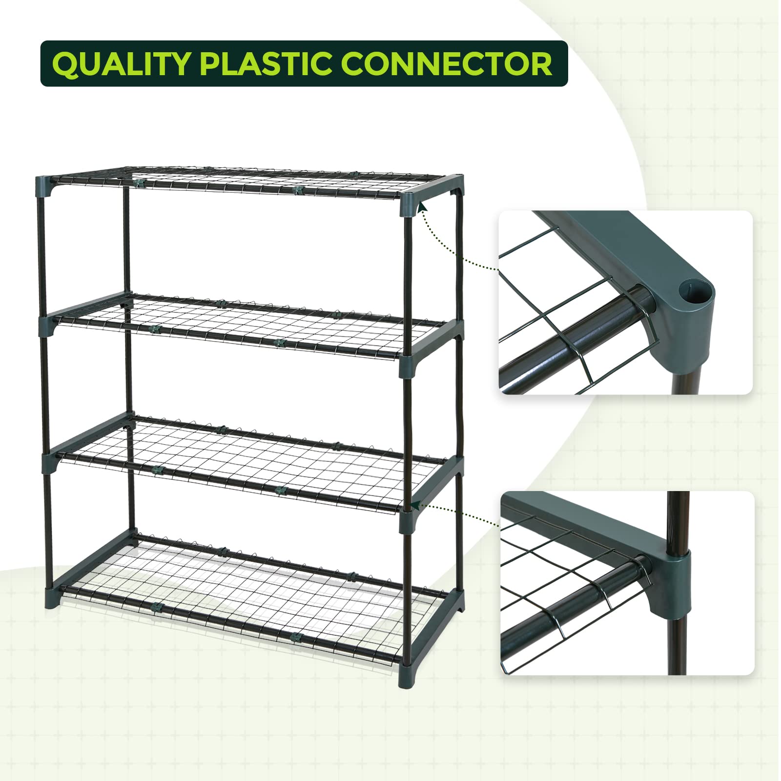 EAGLE PEAK 4-Tier Greenhouse Shelving Unit - 35