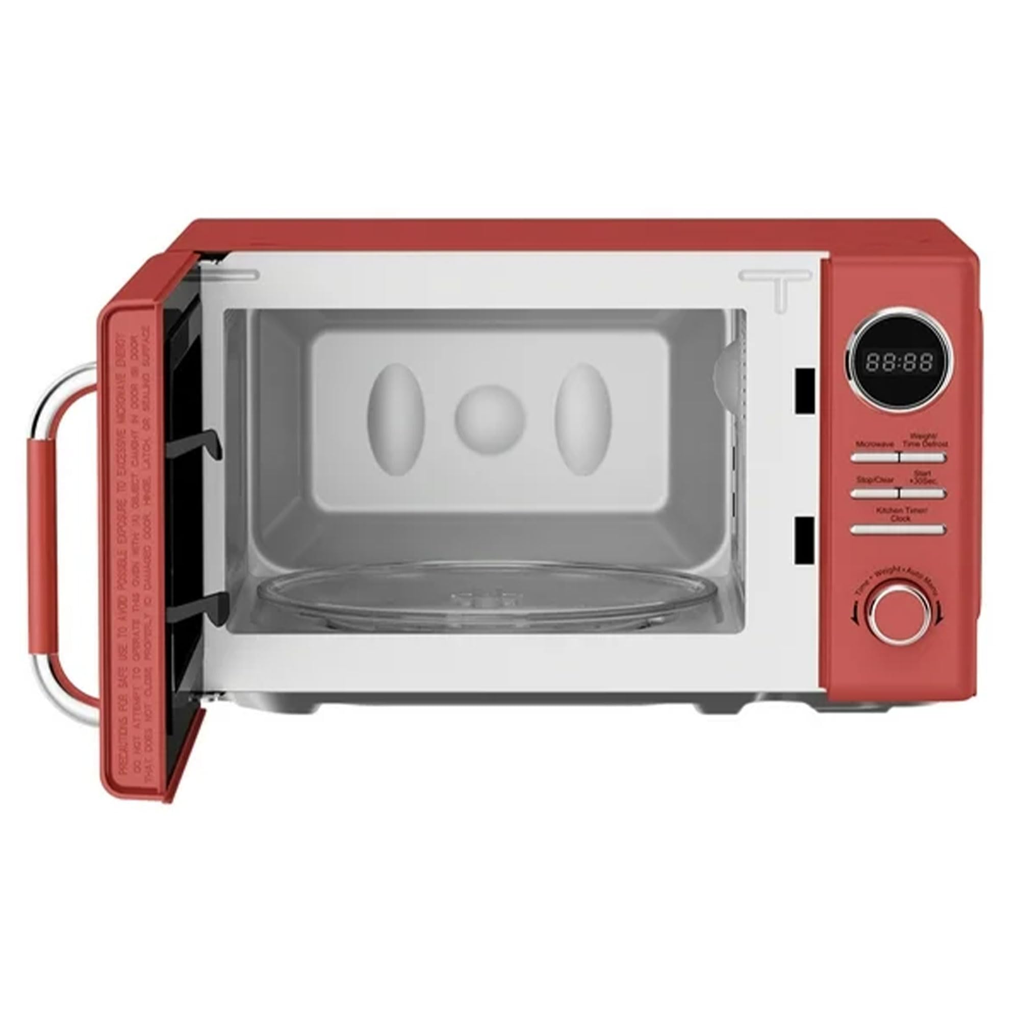 Magic Chef Retro Countertop Microwave Oven - 0.7 Cu Ft Compact Microwave with Classic Design in Red - Perfect for Small Kitchens, Dorms & Office Spaces