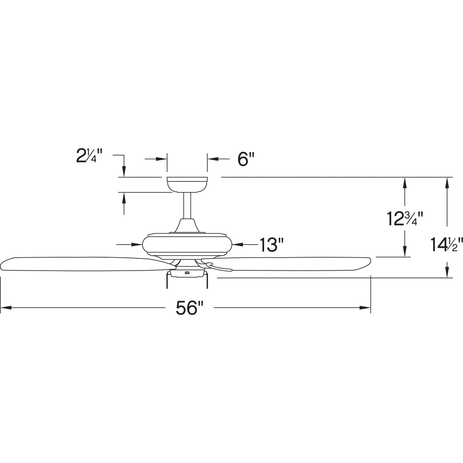 Hinkley Grove 56 Inch Ceiling Fan with Light - Chalk White Finish - Modern Indoor/Outdoor Cooling for Living Room, Bedroom, or Patio