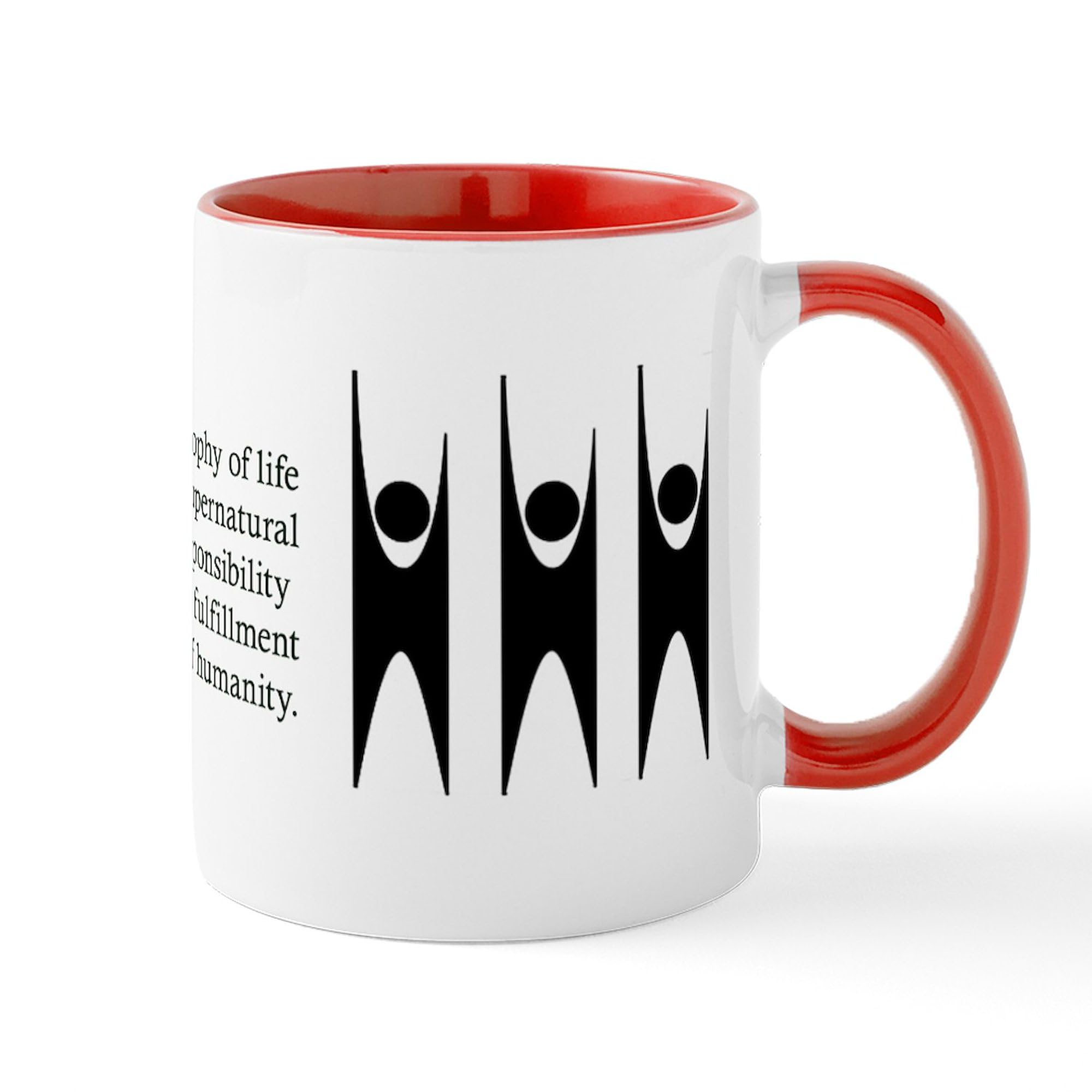 Humanist Ceramic Coffee Mug 11 oz (325 ml) - Perfect for Tea, Hot Chocolate & Office Use - Inspirational Gift for Atheists & Free Thinkers