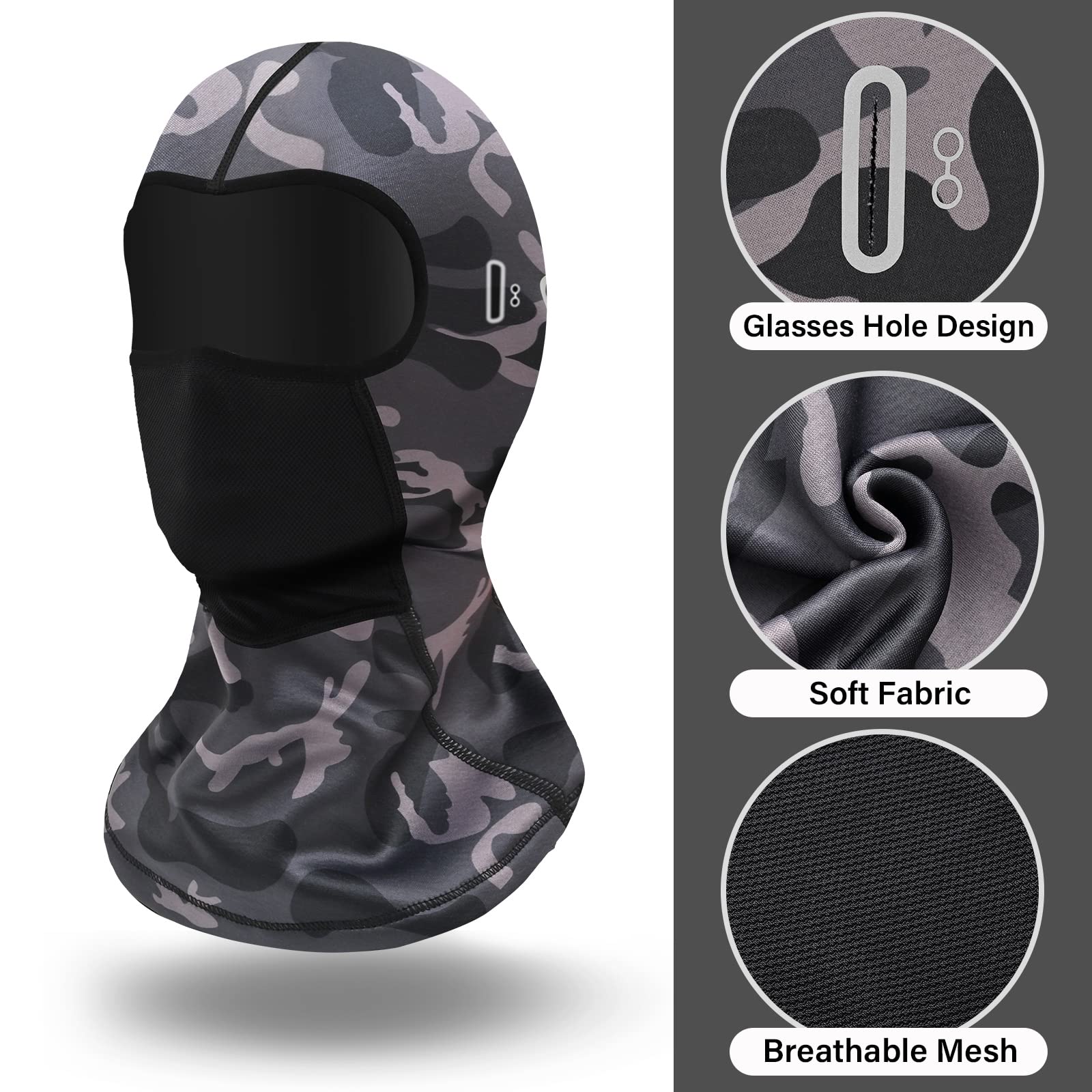 2 Pack Windproof Balaclava Ski Mask for Men & Women - Warm Winter Face Cover for Skiing, Snowboarding, Motorcycle Riding - Perfect for Cold Weather Outdoor Sports & Activities