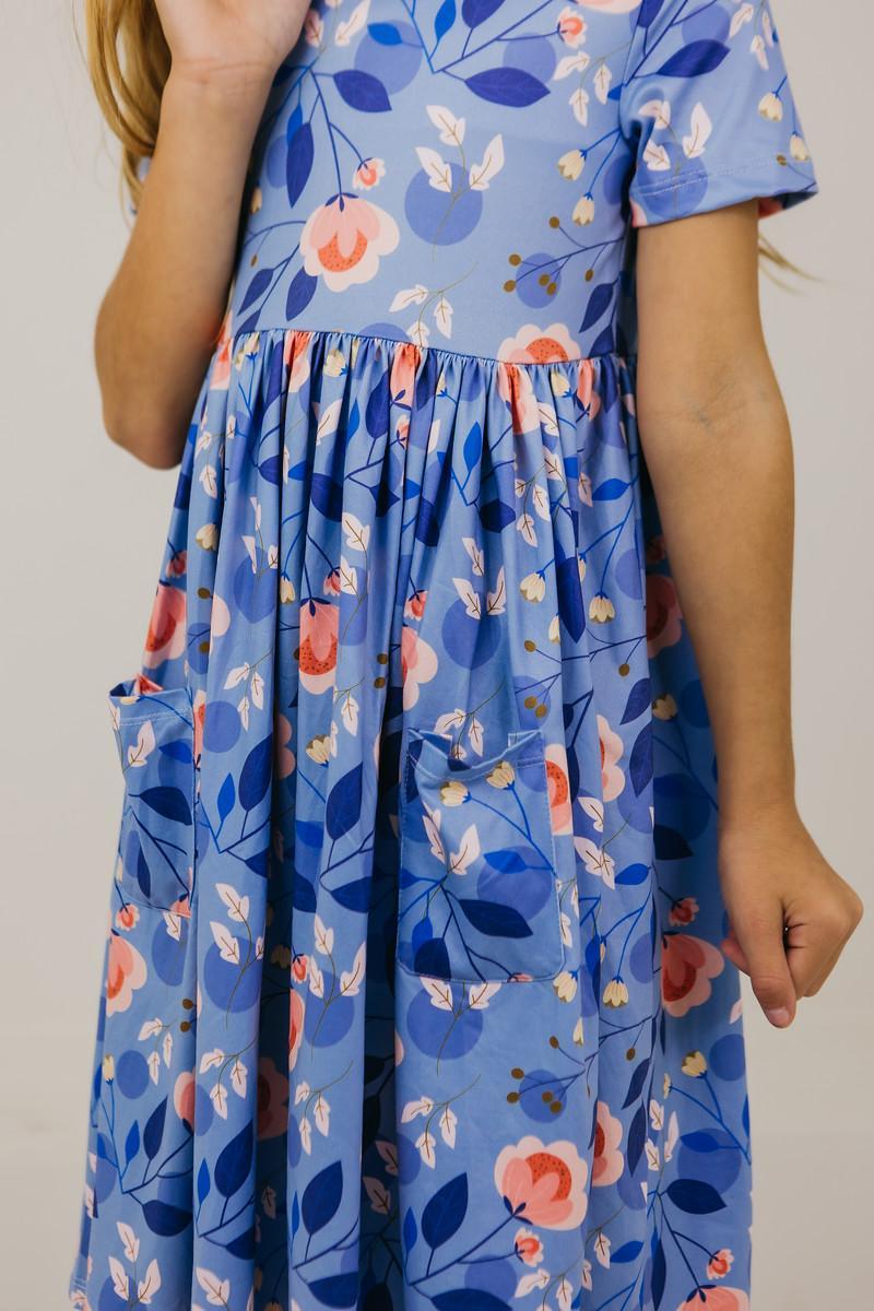 Country Blooms Short Sleeve Pocket Twirl Dress - Floral Summer Swing Dress for Women, Perfect for Beach Vacations, Garden Parties & Casual Outings