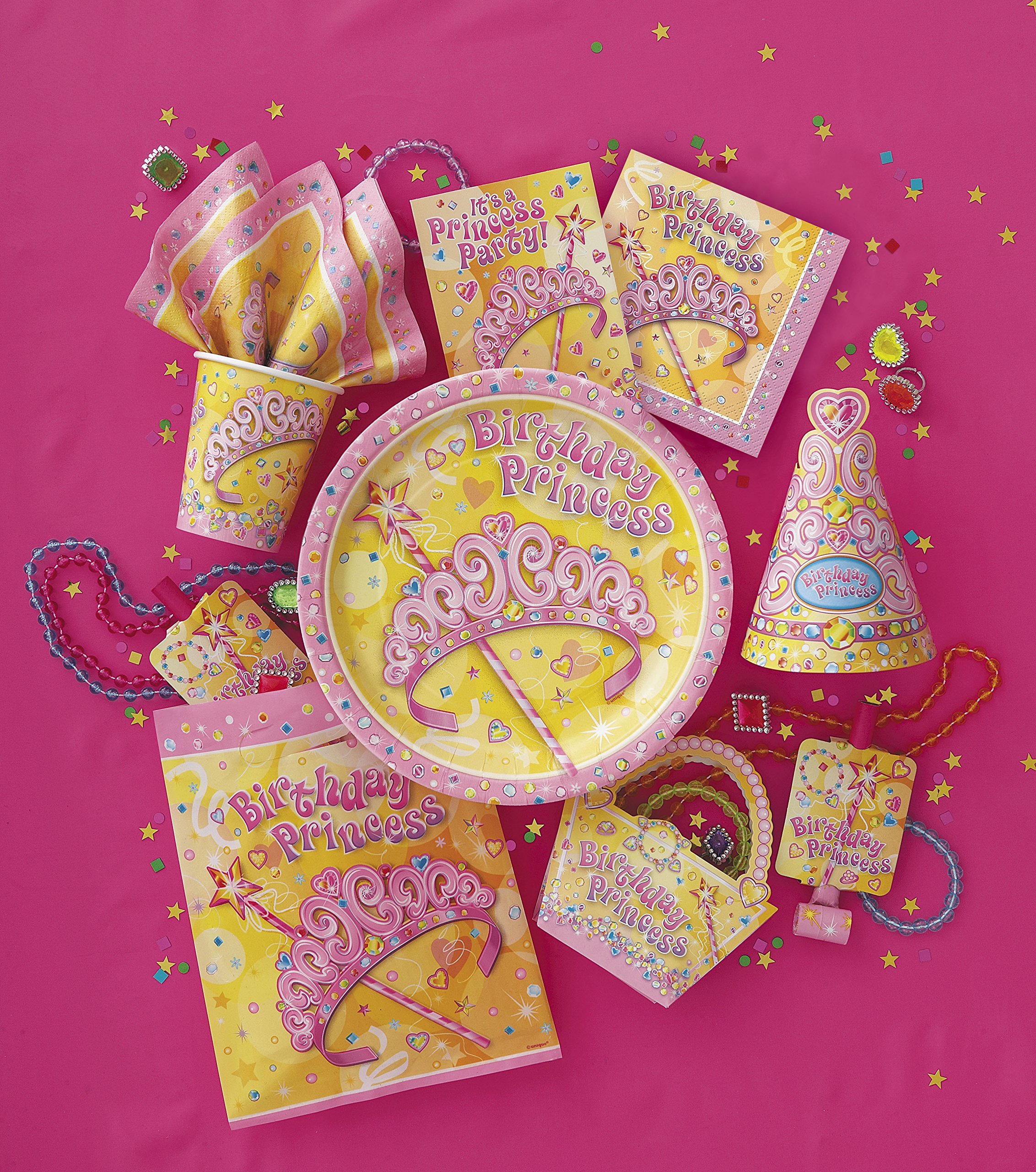 Pretty Princess Party Plates - 8 Pack Disposable Birthday Dinnerware for Girls, Princess Theme Party Supplies - Perfect for Birthday Celebrations, Baby Showers & Tea Parties