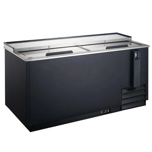Commercial Black Bottle Cooler - Coldline BBC 65 65 Horizontal Reach-In Refrigerator, 18 Cu.Ft Capacity for Bars, Restaurants & Convenience Stores