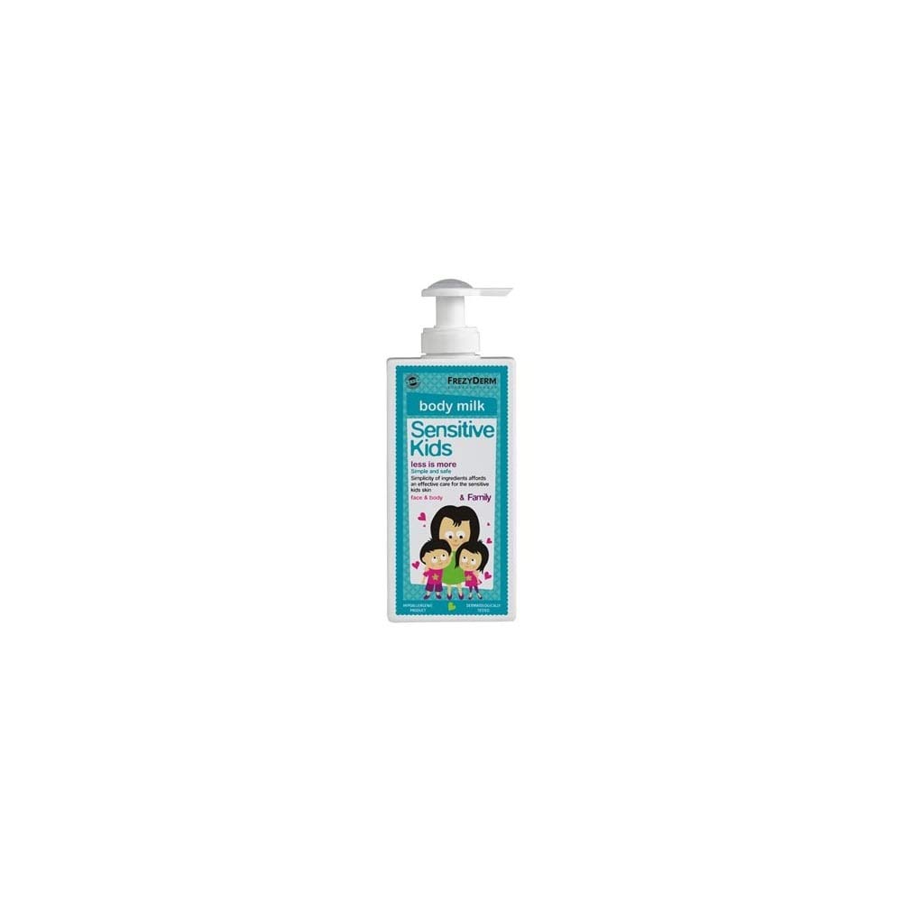 FREZYDERM Sensitive Kids Body Milk 200ml - Hypoallergenic Moisturizer for Dry & Sensitive Skin - Perfect for Daily Use & After Bath Care